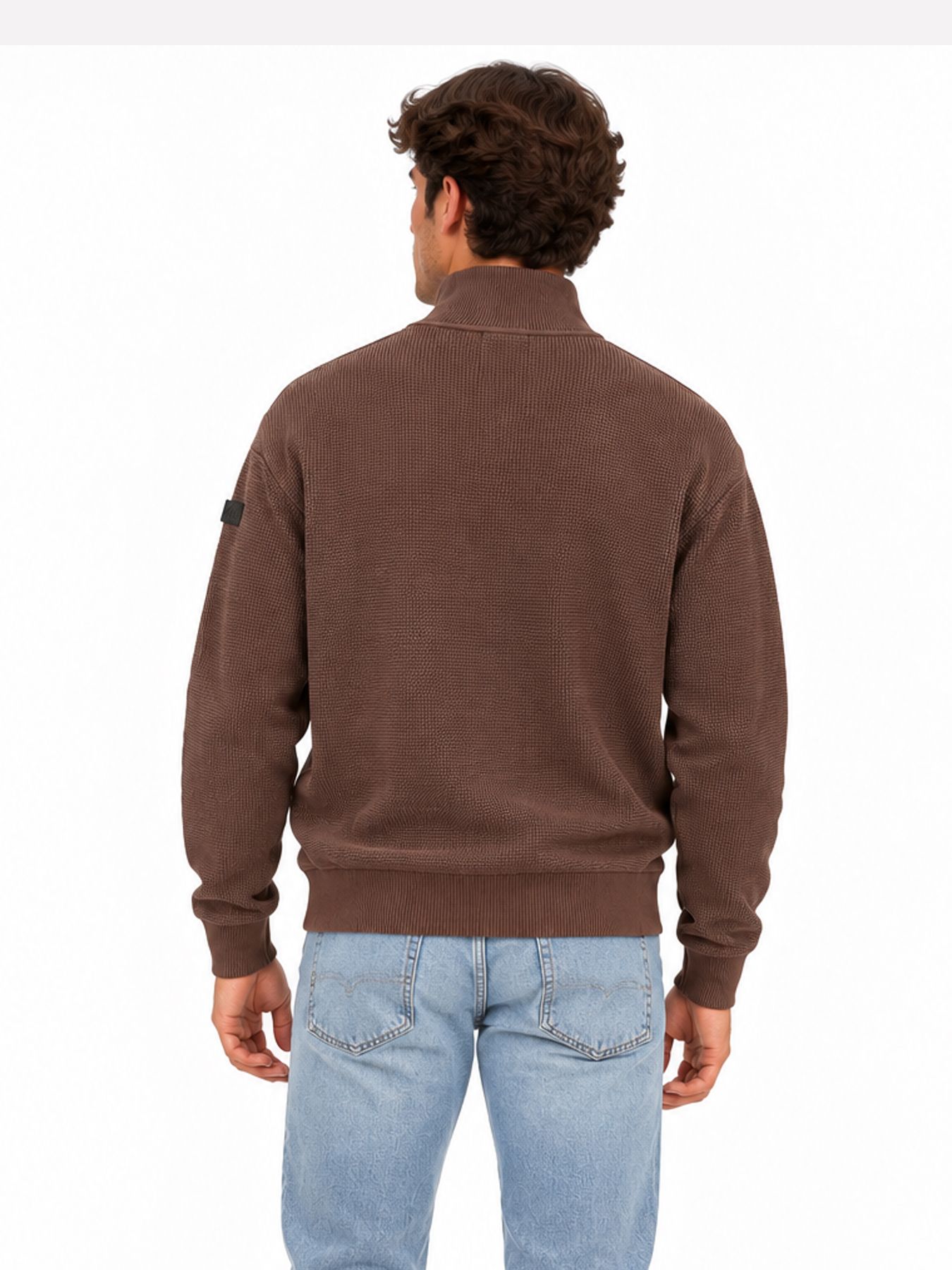 Malelions Malelions Premium Knitted Quarter Zip 50001 brown 2900169583063