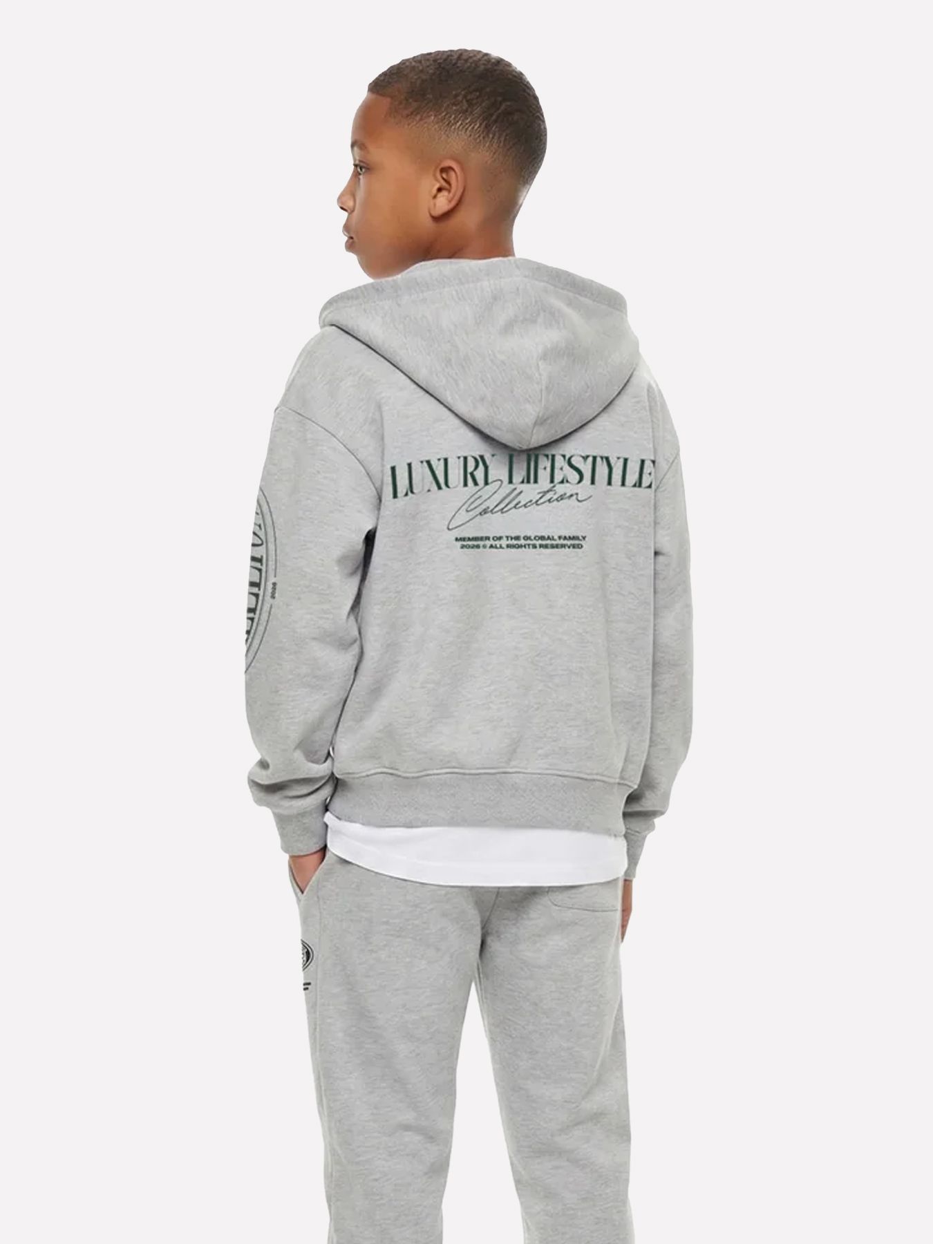 Malelions Malelions Junior Relaxed Lifestyle Zip Hoodie 41003 grey melange 2900169588051
