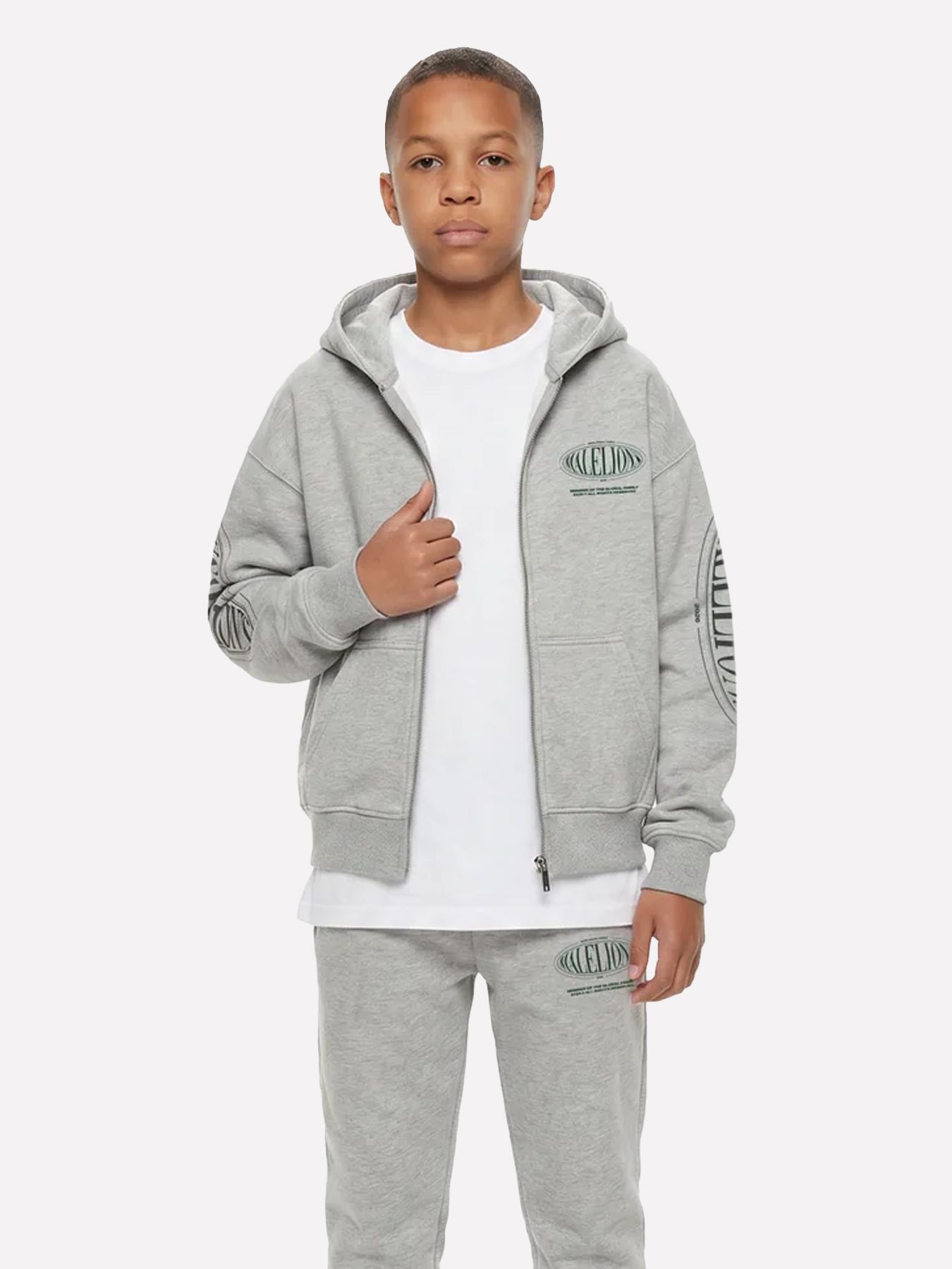 Malelions Malelions Junior Relaxed Lifestyle Zip Hoodie 41003 grey melange 2900169588051