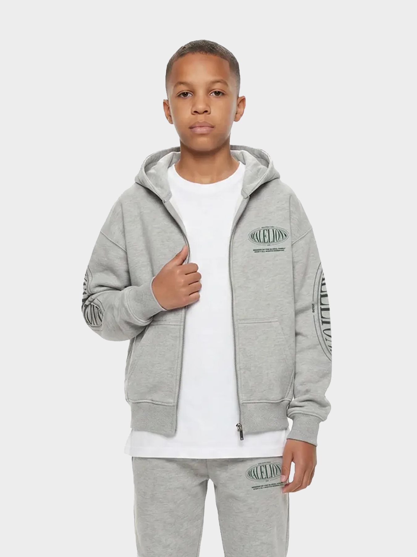 Malelions Malelions Junior Relaxed Lifestyle Zip Hoodie 41003 grey melange 2900169588051