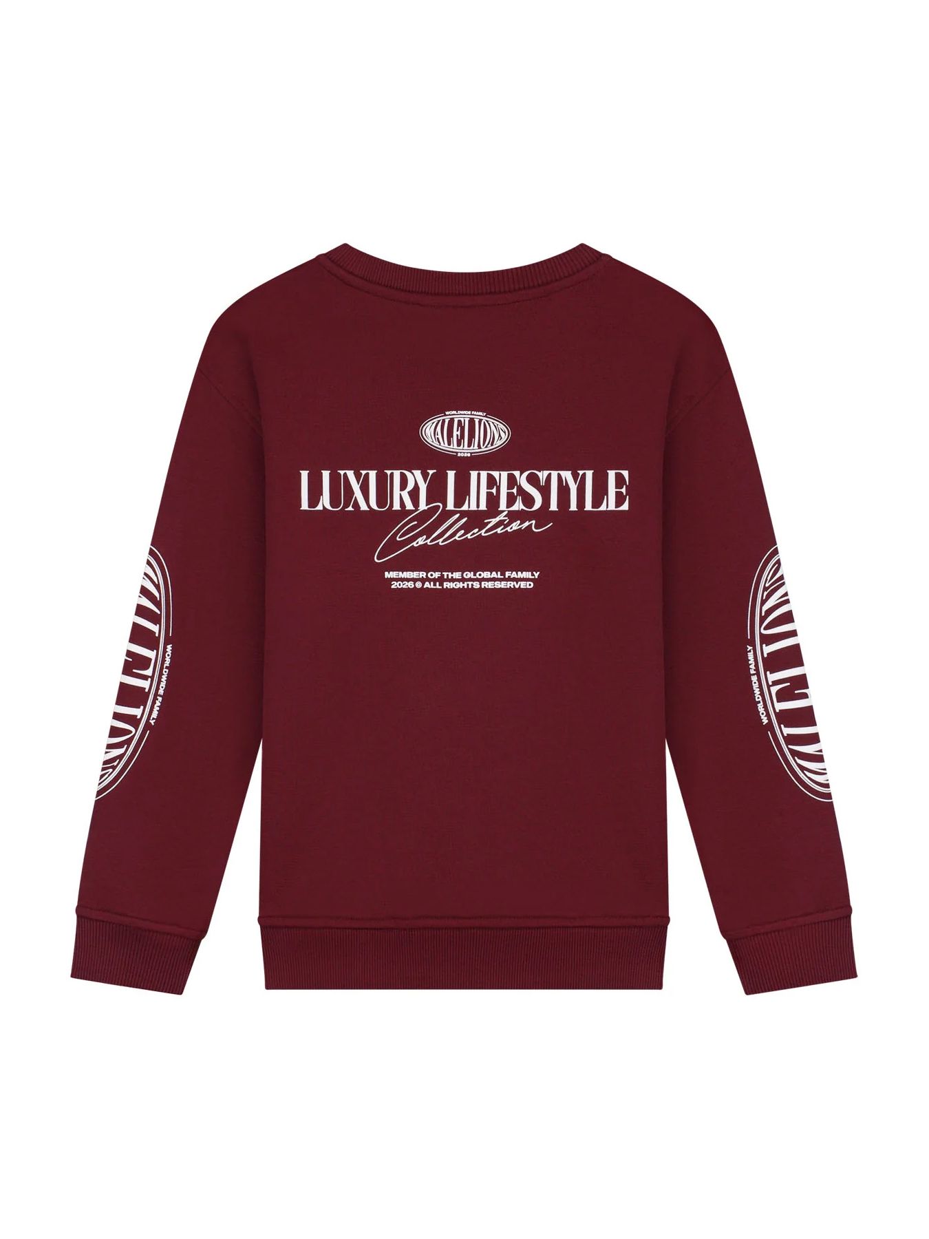 Malelions Malelions Junior Relaxed Lifestyle Sweater 45004 burgundy 2900169590030