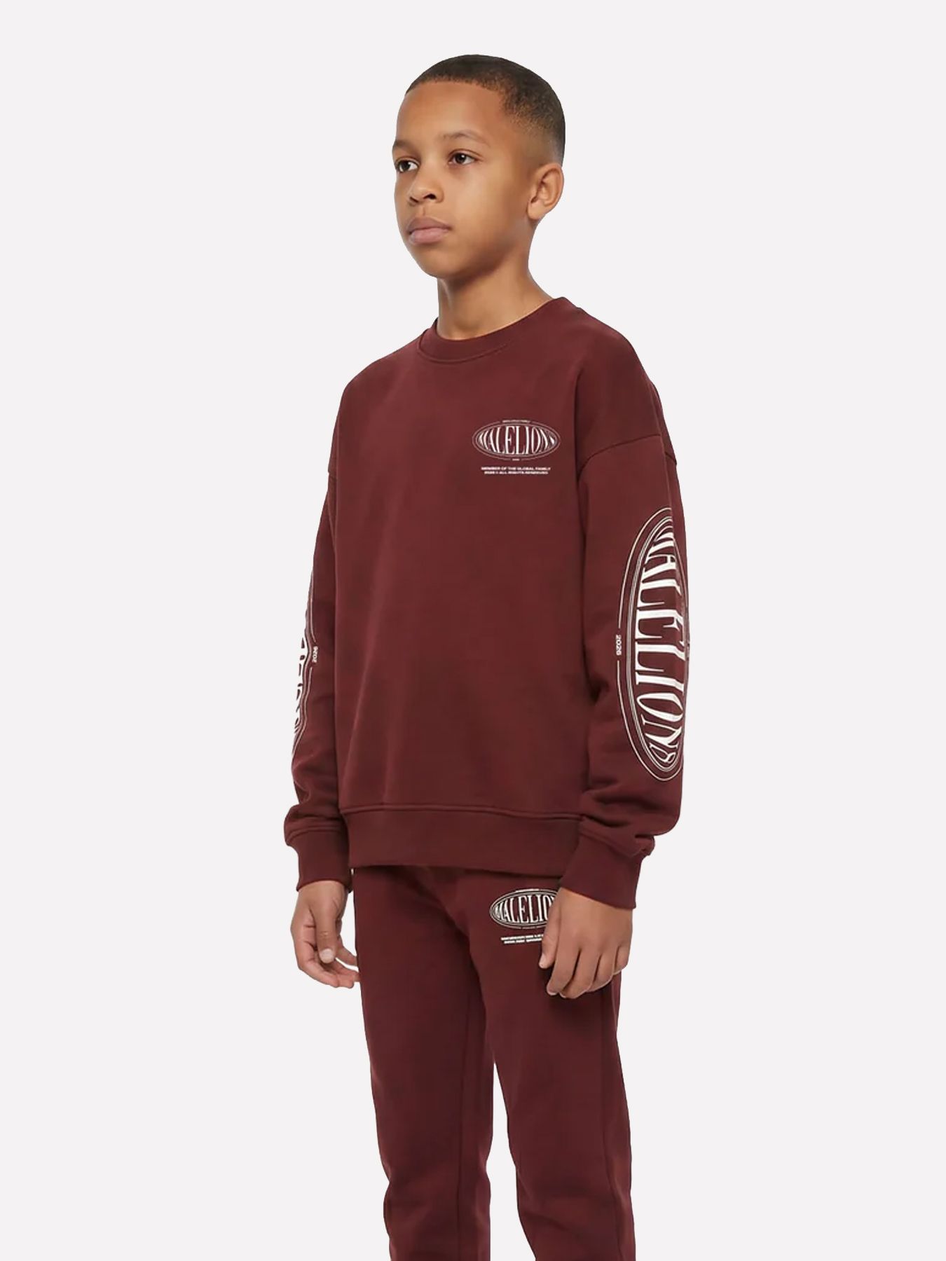 Malelions Malelions Junior Relaxed Lifestyle Sweater 45004 burgundy 2900169590030