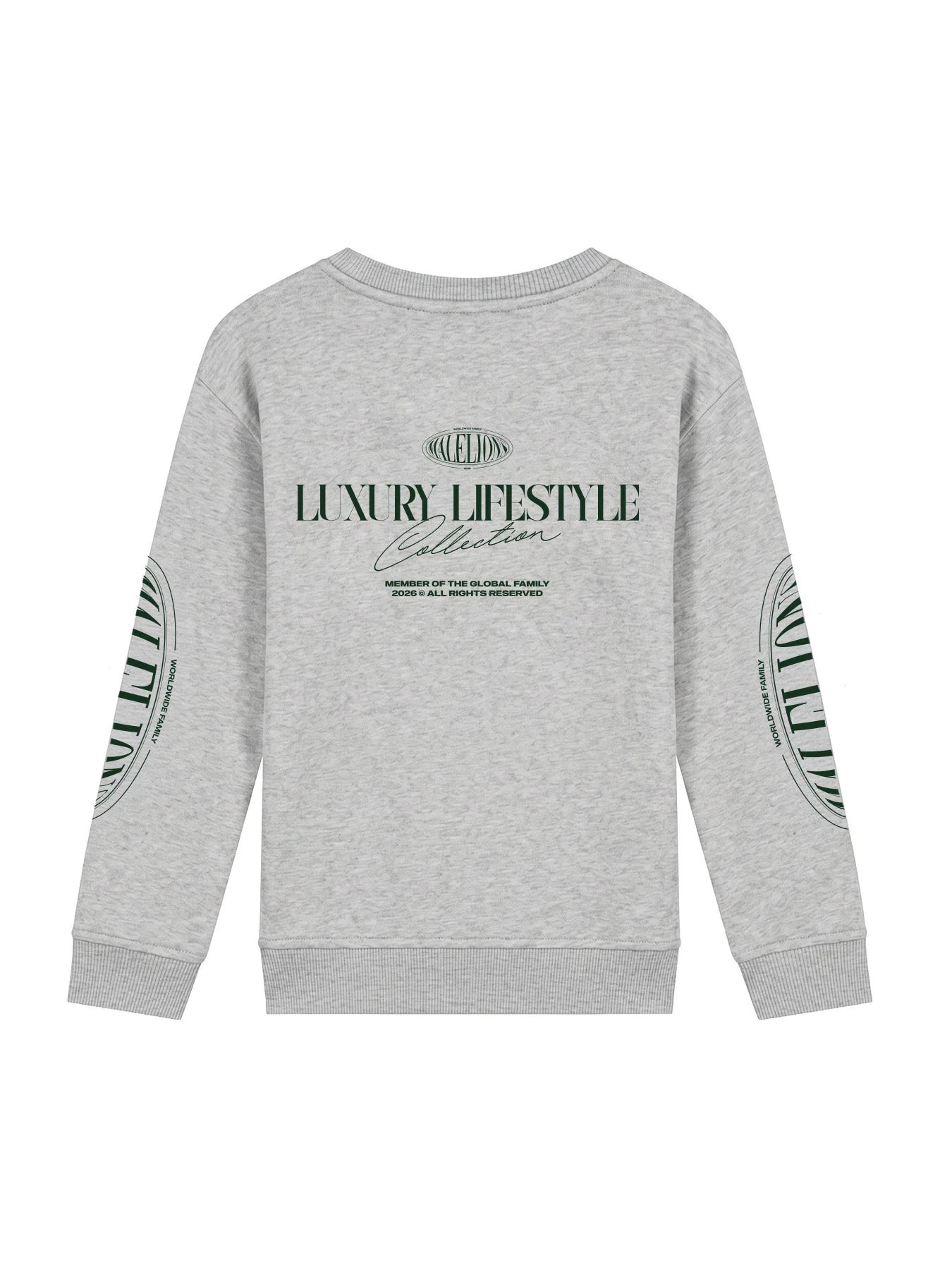 Malelions Malelions Junior Relaxed Lifestyle Sweater 41003 grey melange 00120062-EKA26010700000031