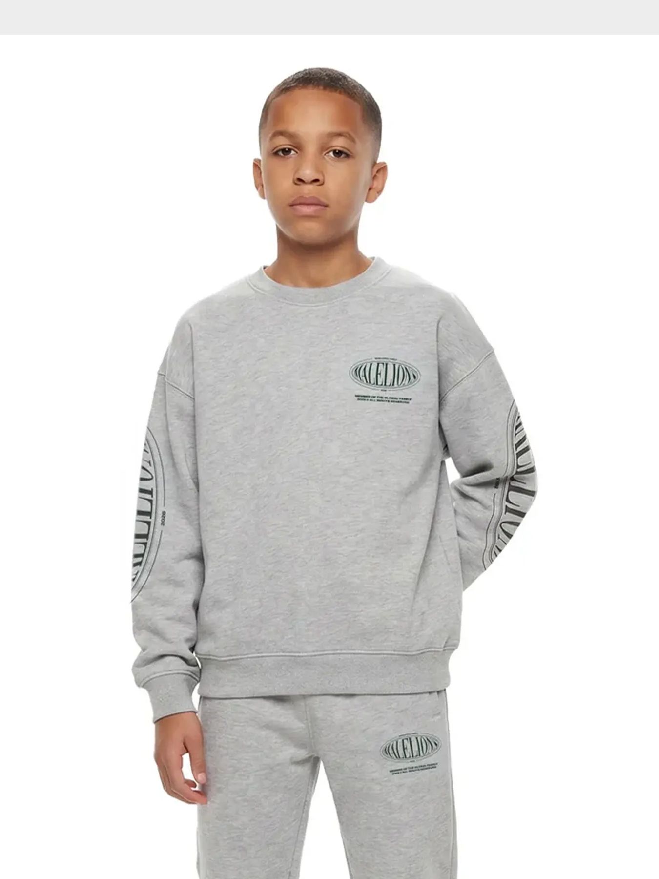 Malelions Malelions Junior Relaxed Lifestyle Sweater 41003 grey melange 2900169589058