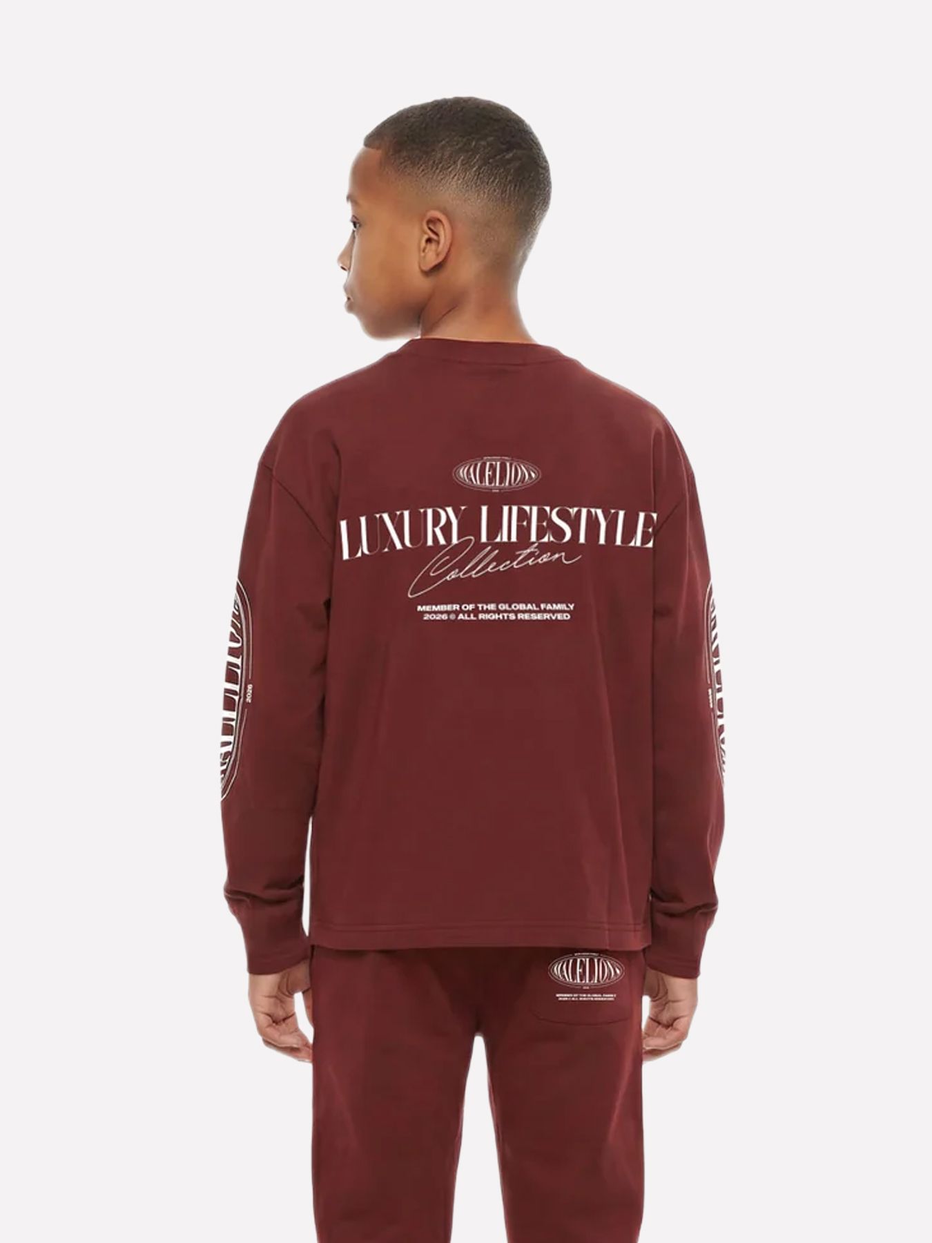 Malelions Malelions Junior Relaxed Lifestyle LongsleeveShirt 45004 burgundy 2900171702056