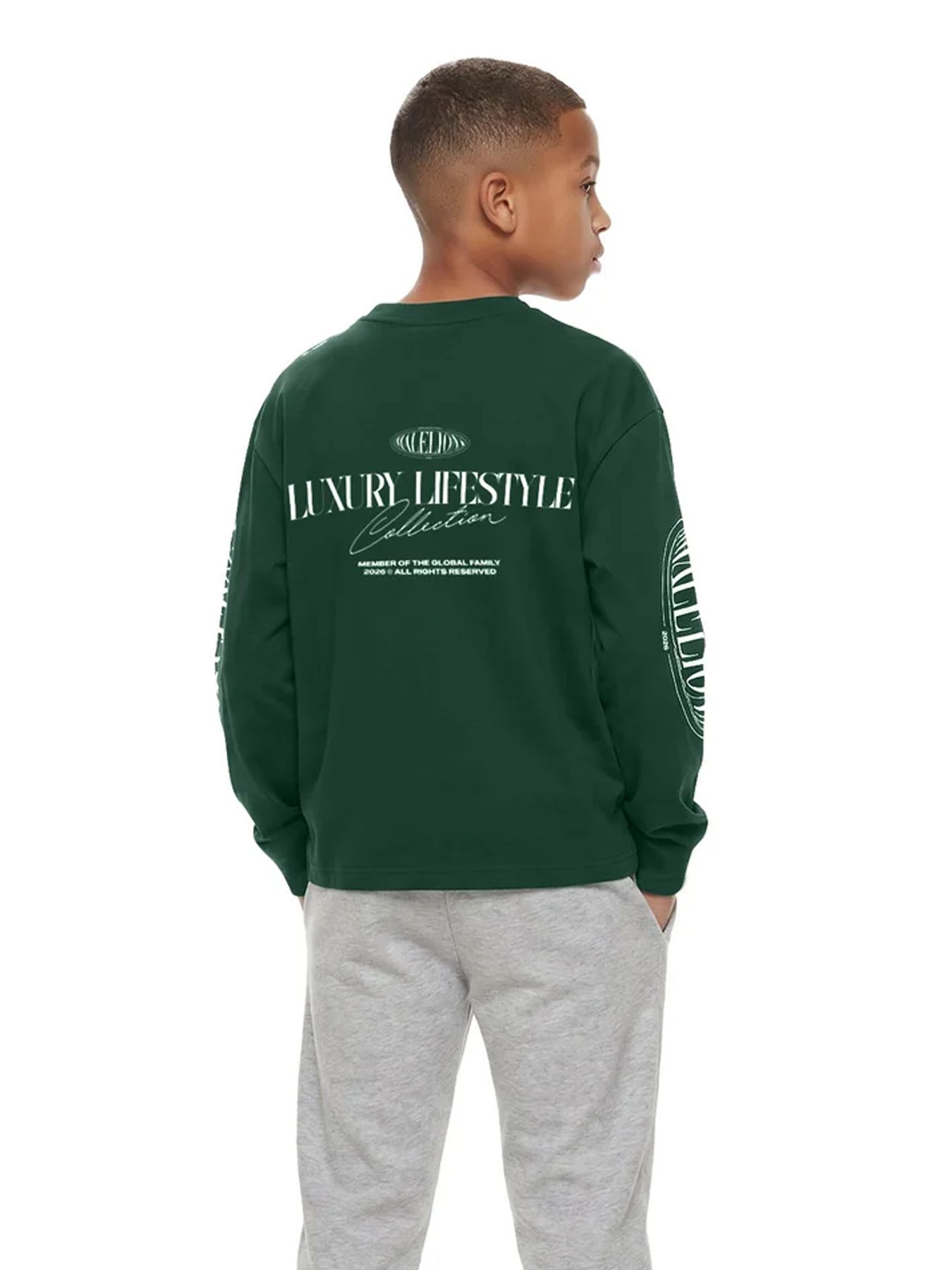 Malelions Malelions Junior Relaxed Lifestyle LongsleeveShirt 43023 racing green 2900169591037