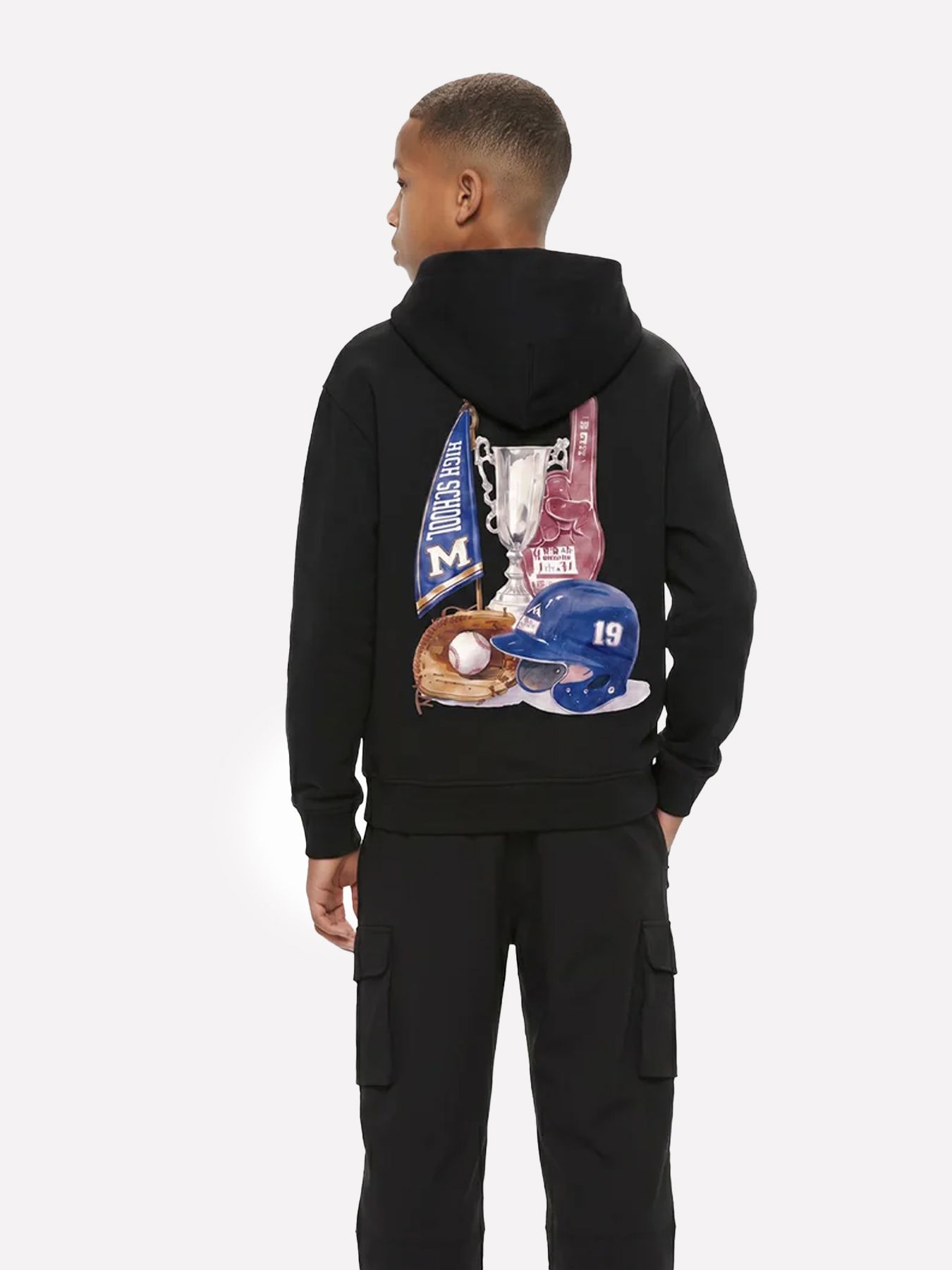 Malelions Malelions Junior Relaxed Champions Hoodie 49001 black 00120064-EKA26010700000006
