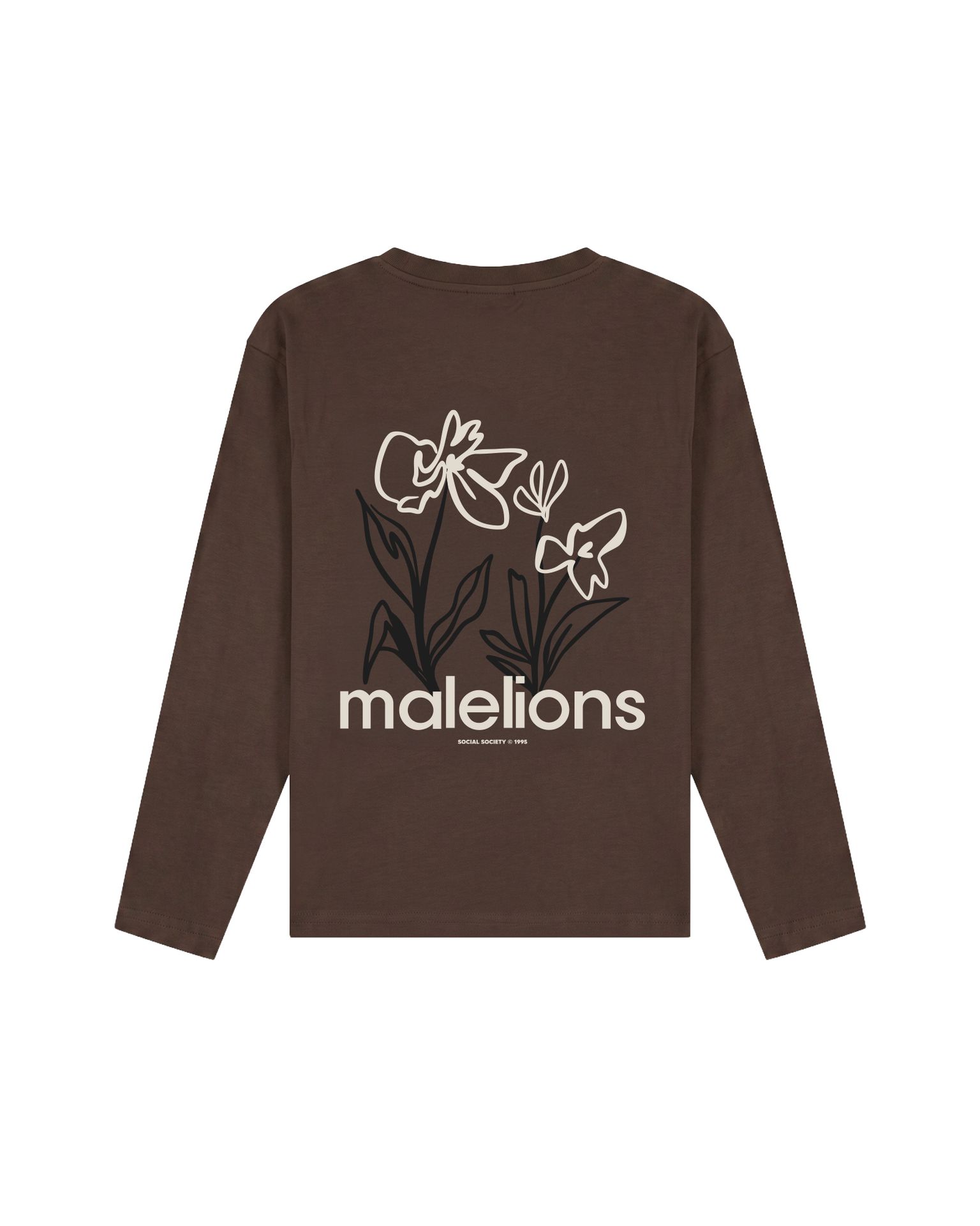 Malelions Malelions Junior Relaxed Flower Longsleeve T-Shirt 50001 brown 2900169598050