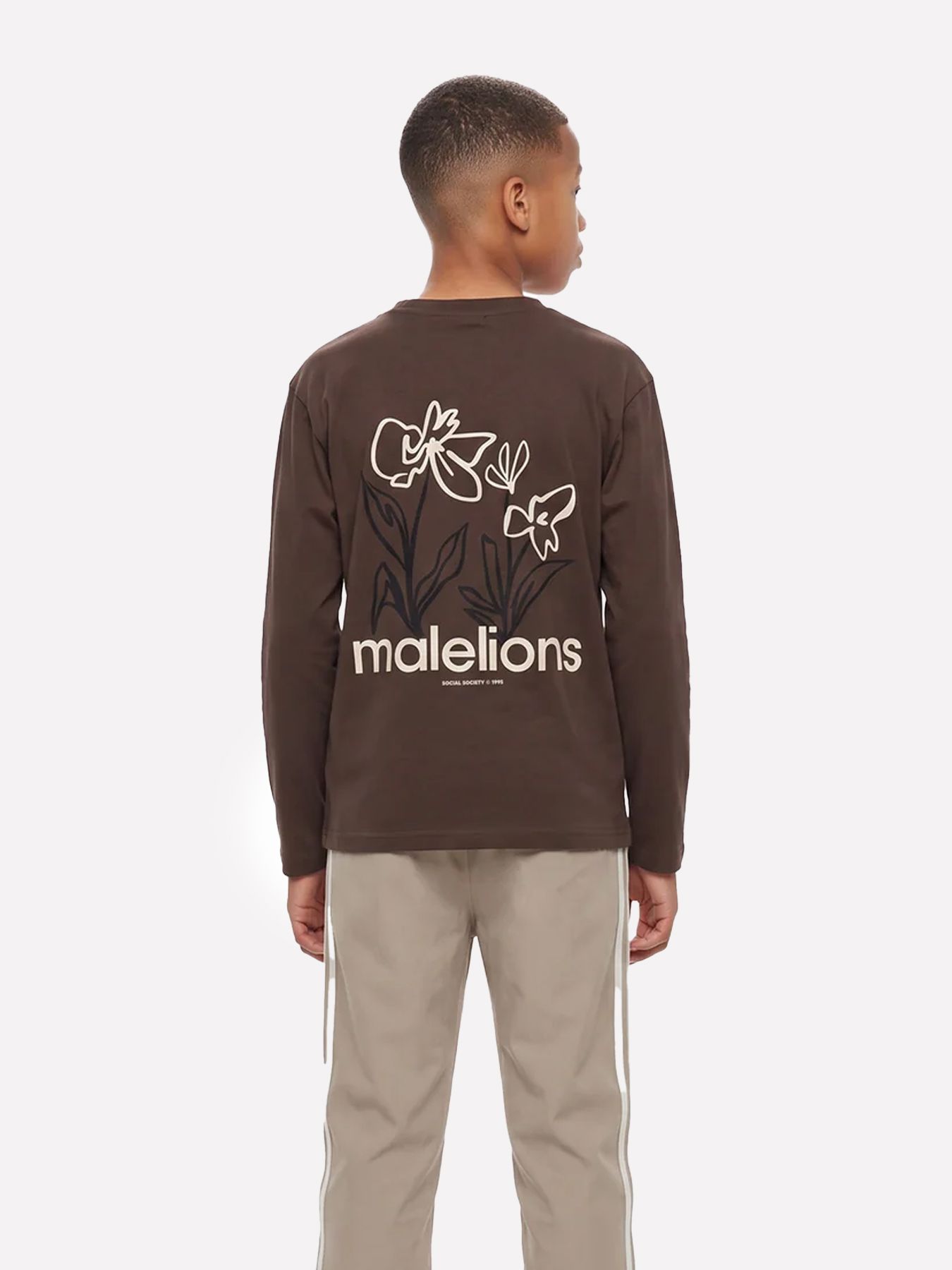 Malelions Malelions Junior Relaxed Flower Longsleeve T-Shirt 50001 brown 00120069-EKA26010700000030