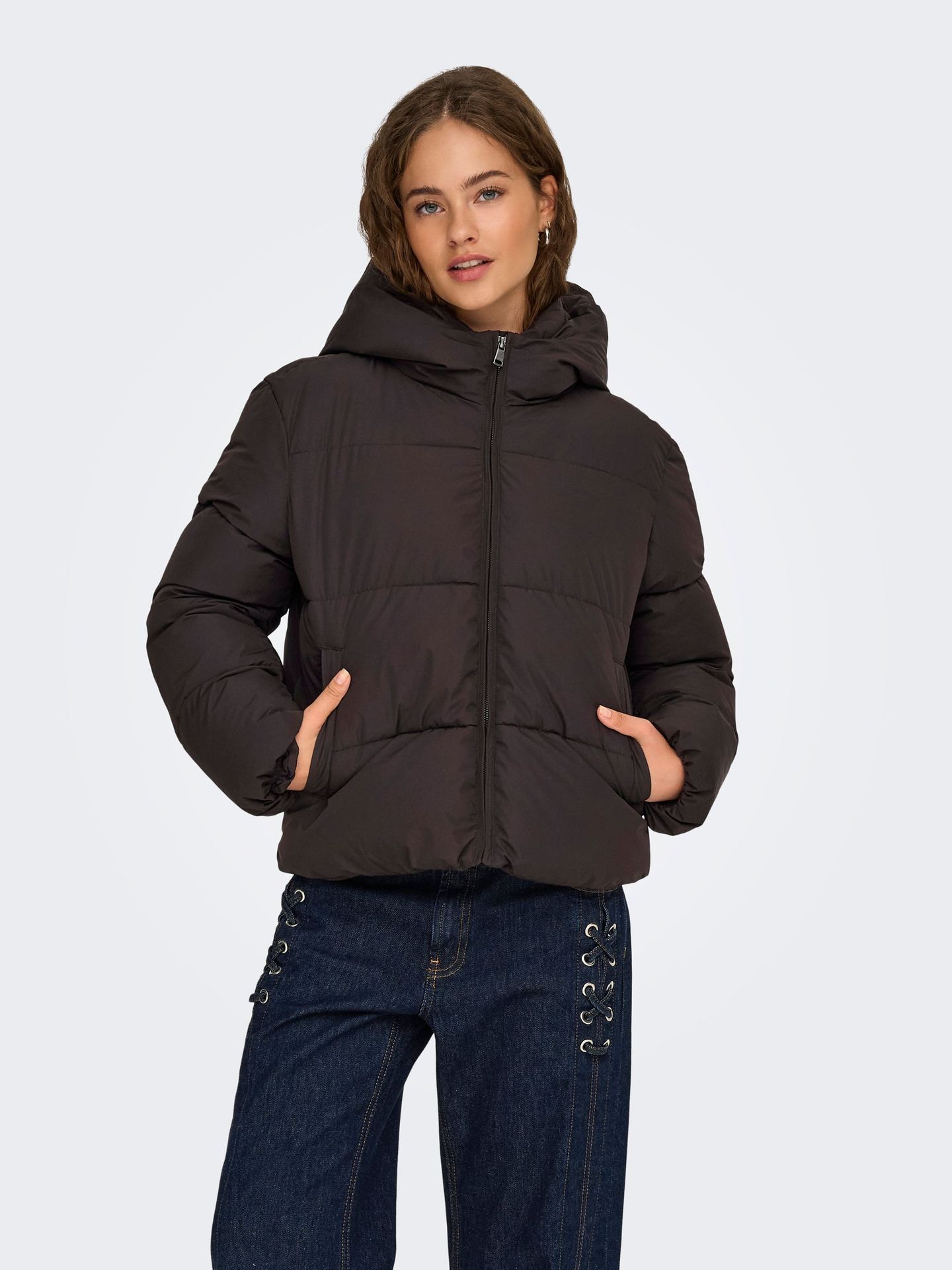 Only ONLJUTA SHORT PUFFER OTW NOOS Chocolate Torte 2900169608056