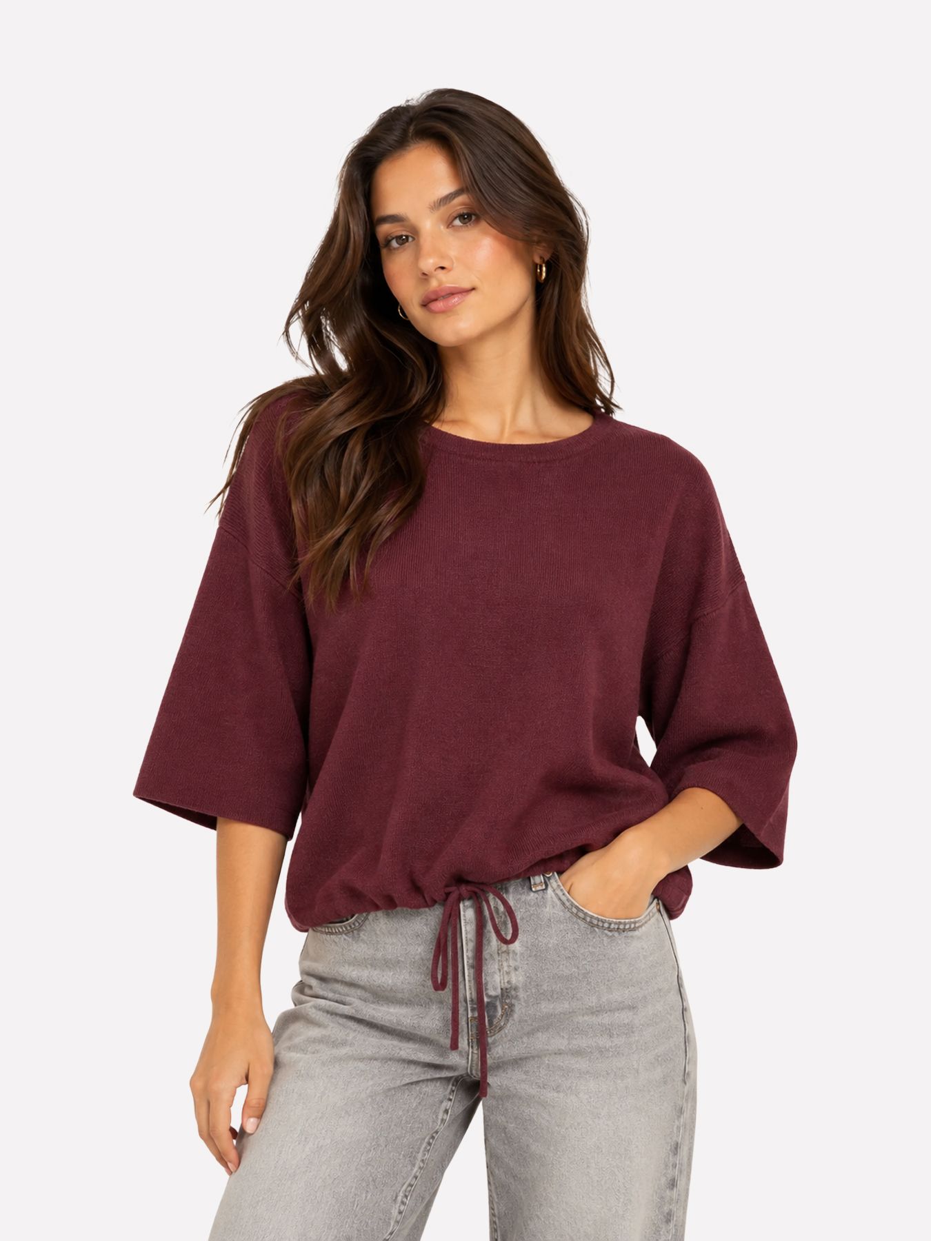 Only ONLSITERI SS LOOSE TIE O-NECK TOP C Fig 00120076-EKA26011400001684