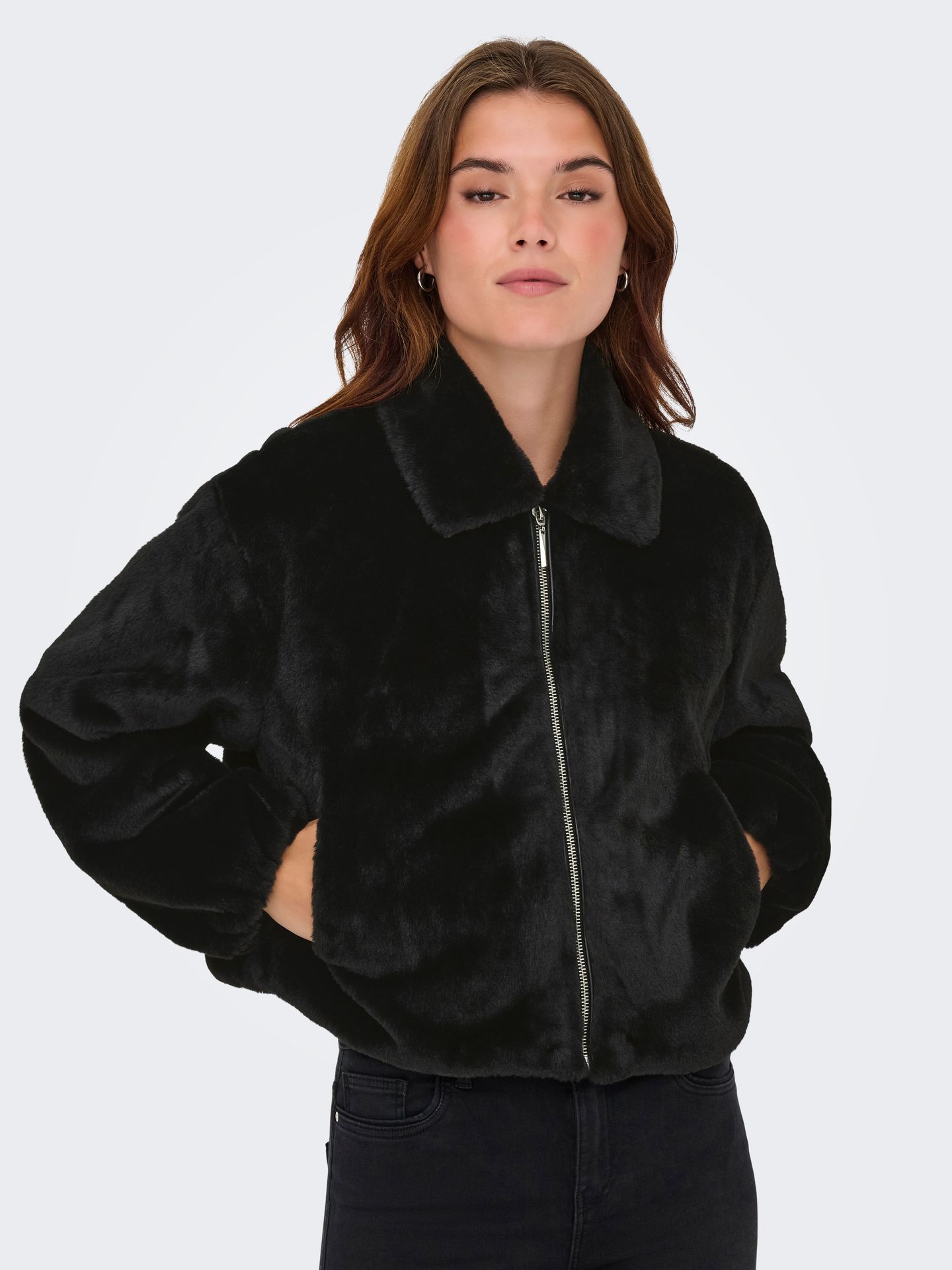 Only ONLDANA FAUX FUR JACKET CC OTW Black 2900169613036