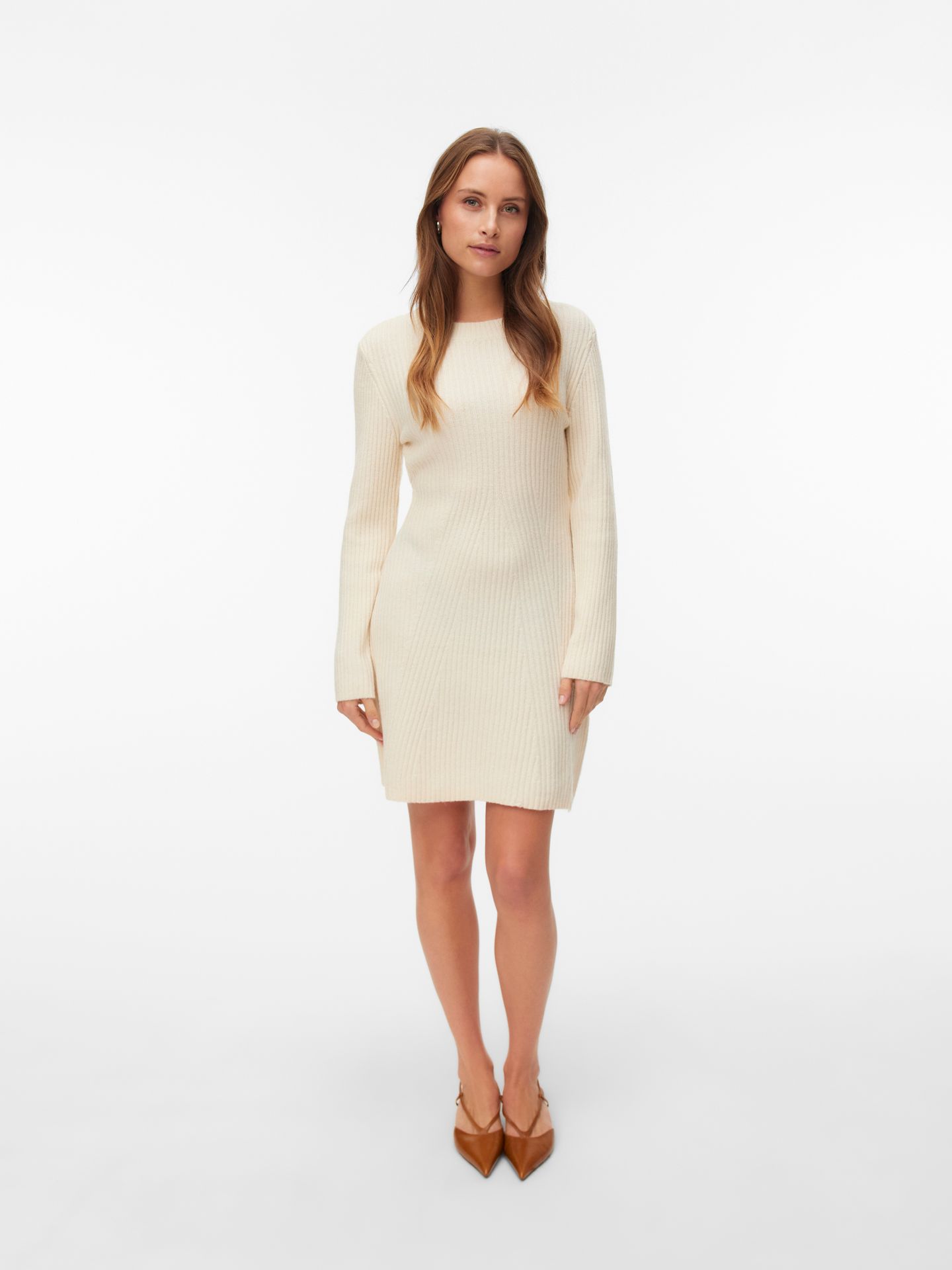 Vero Moda VMJOSANNA LS SHORT DRESS NOOS Birch 2900169628047