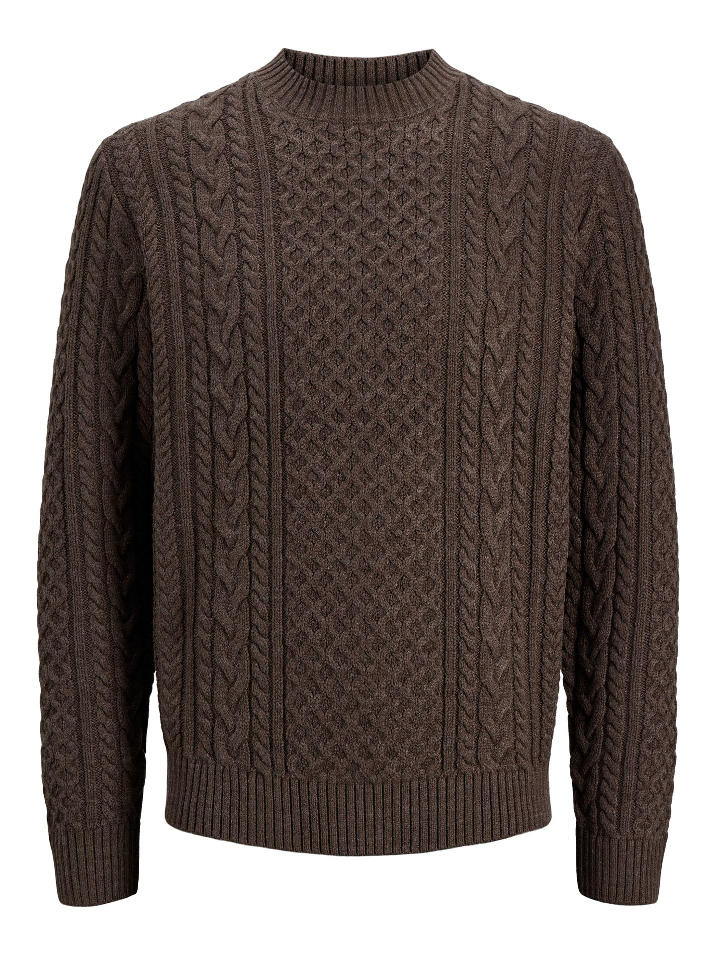 Jack & Jones JPRBLUCALLUM CABLE KNIT CREW NECK Ganache/Melange 00120081-EKA26011400003743
