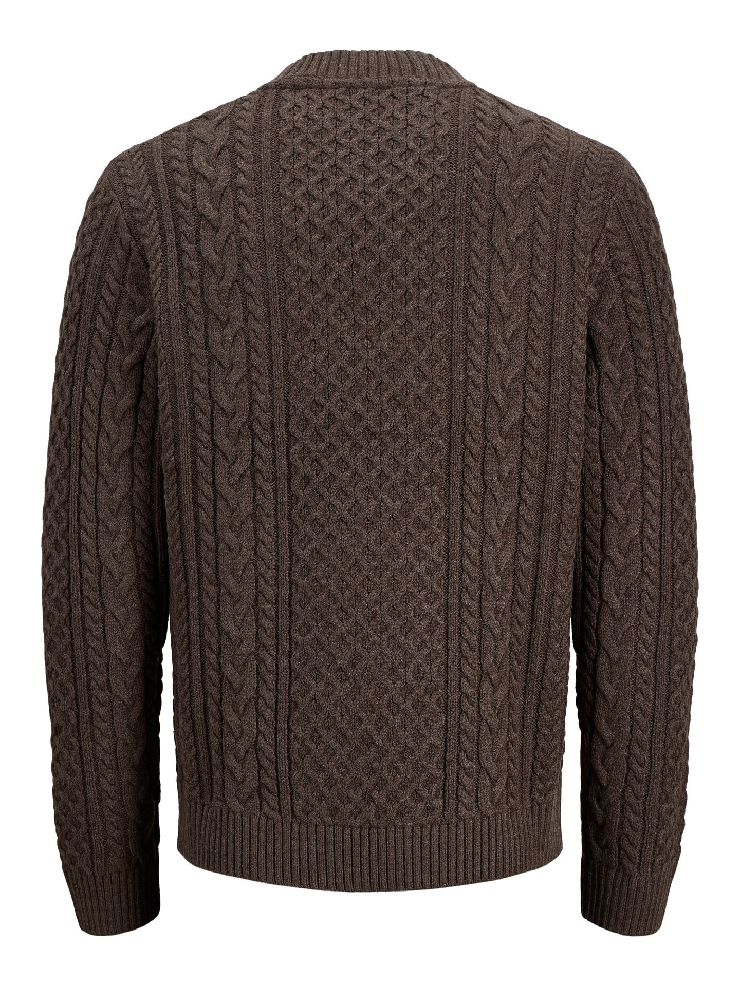 Jack & Jones JPRBLUCALLUM CABLE KNIT CREW NECK Ganache/Melange 2900169631030