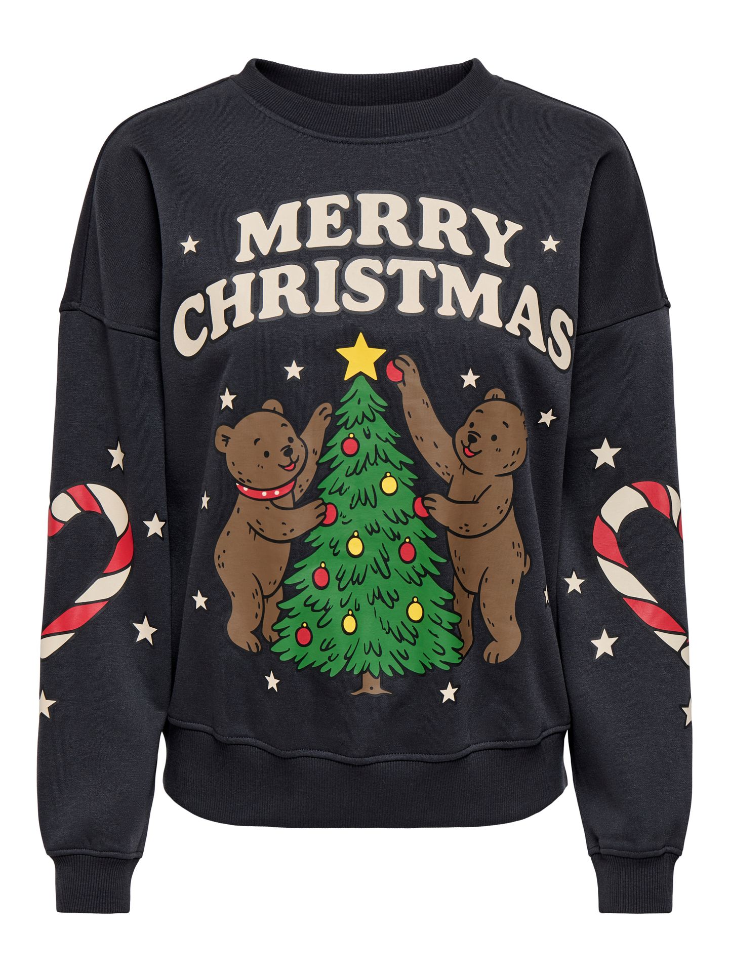 Only JDYMESA CHRIS LIFE  L/S SWEAT JRS D Phantom/BLACK FUR 00120082-EKA26011400000459