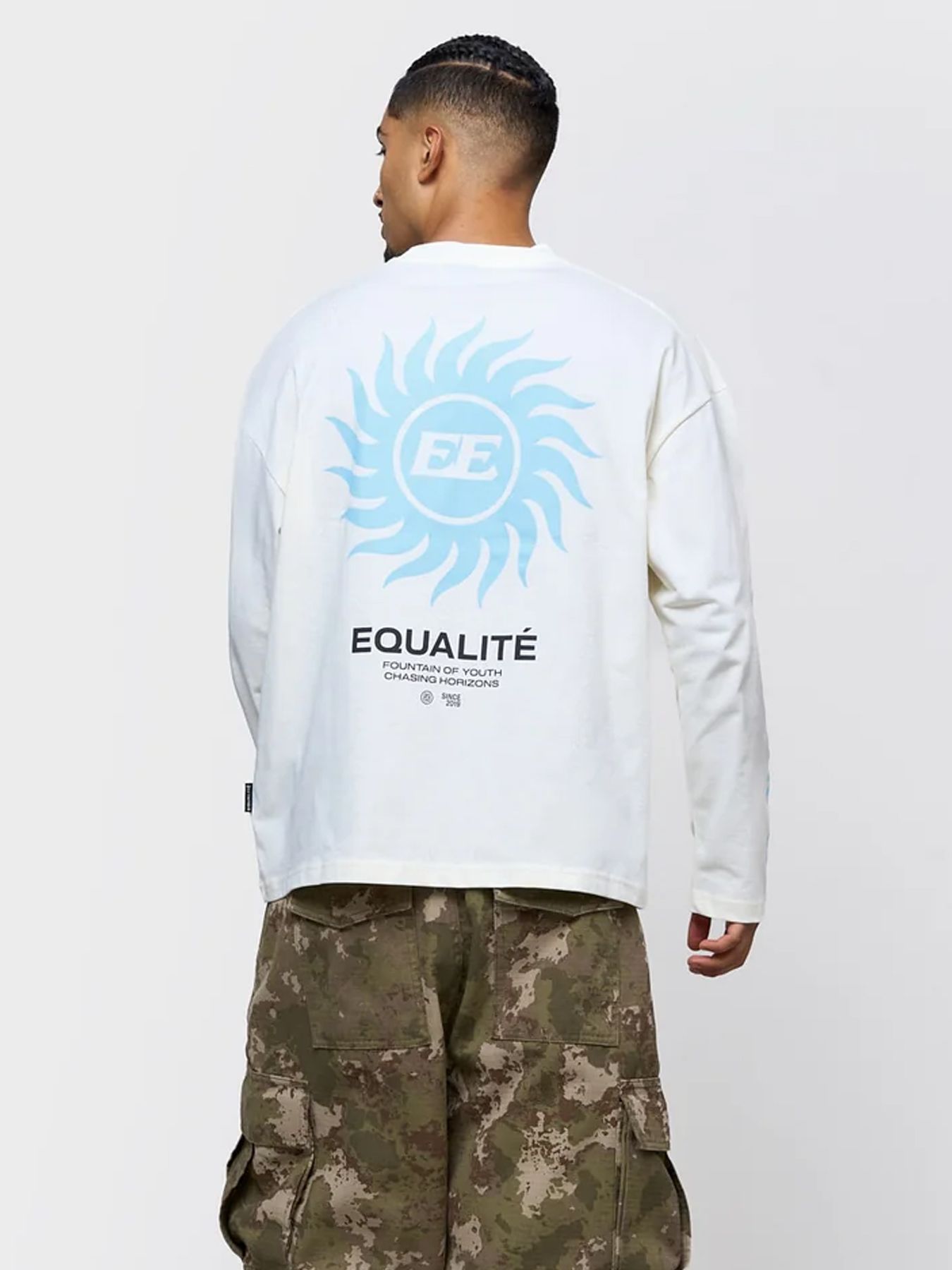 Equalité Sunny Longsleeve tee White/light blue 2900169692048