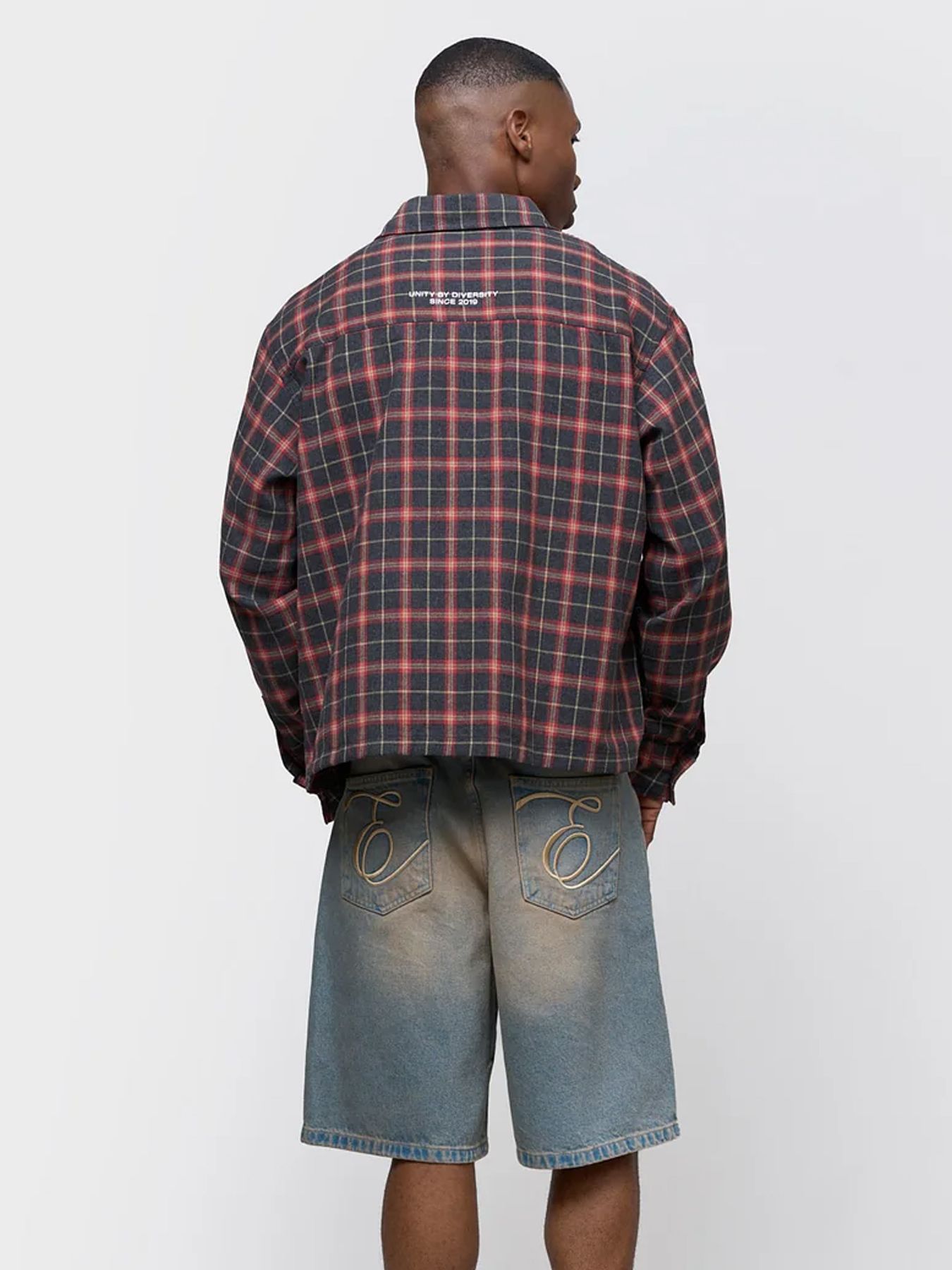 Equalité Flannel shirt Antracite/red 2900169695049