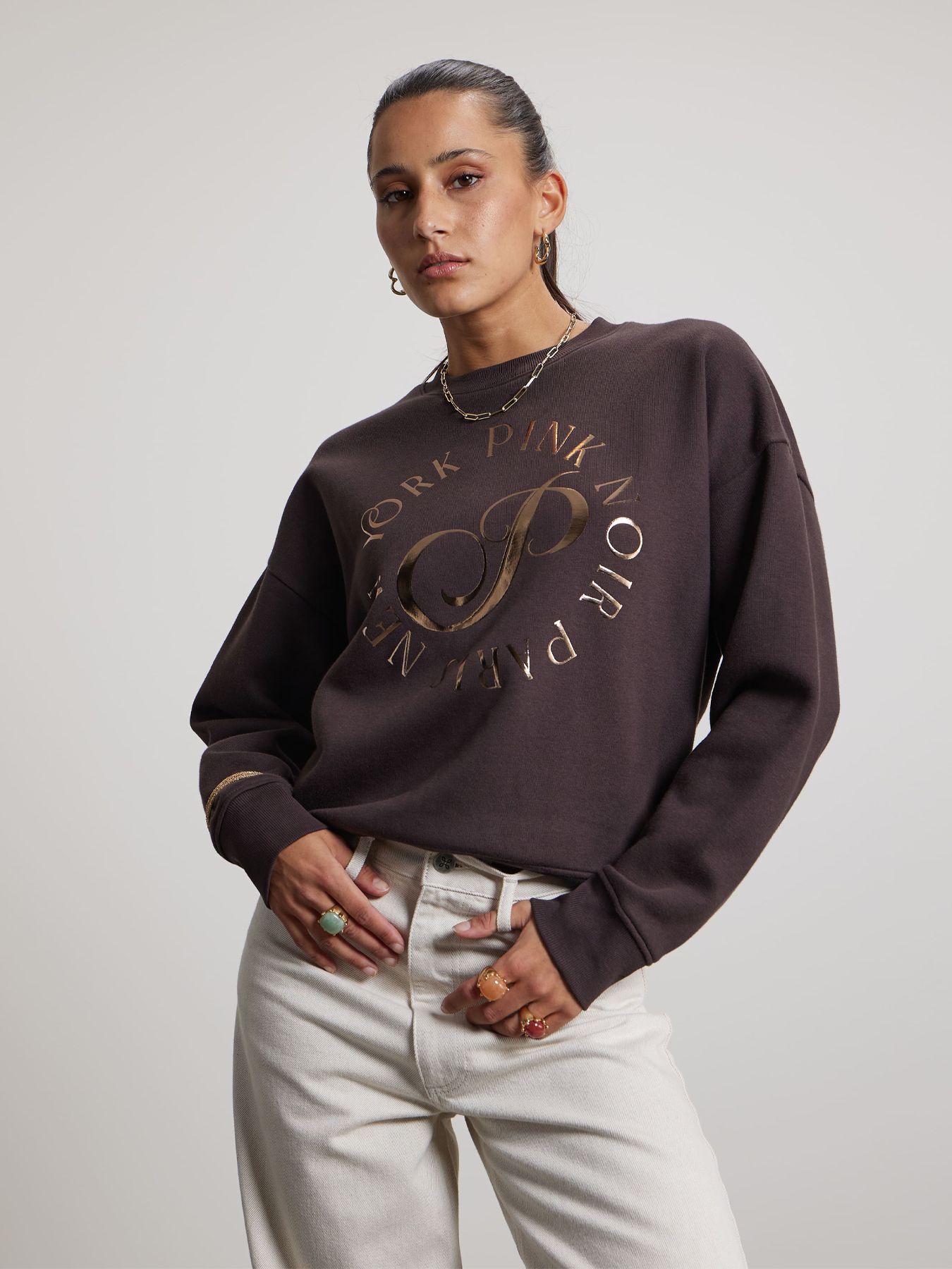 Pink Noir Merci Sweater Ganache 00120110-206