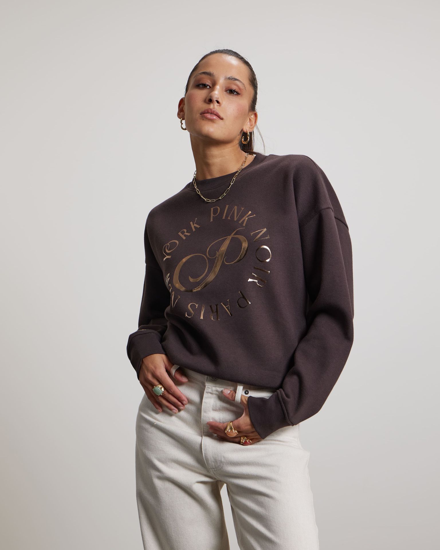 Pink Noir Merci Sweater Ganache 00120110-206