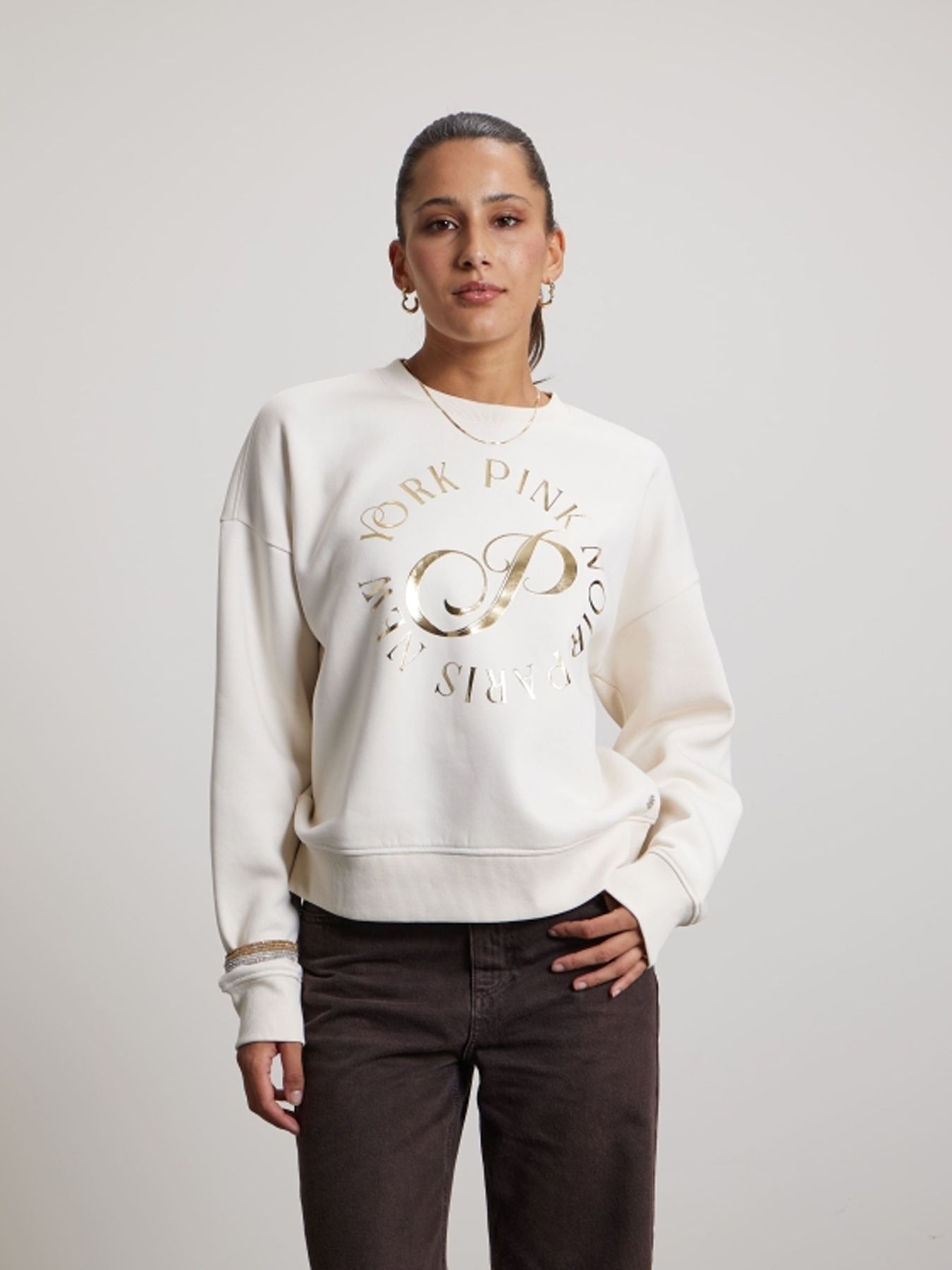 Pink Noir Merci Sweater Eggnog 00120110-EGG