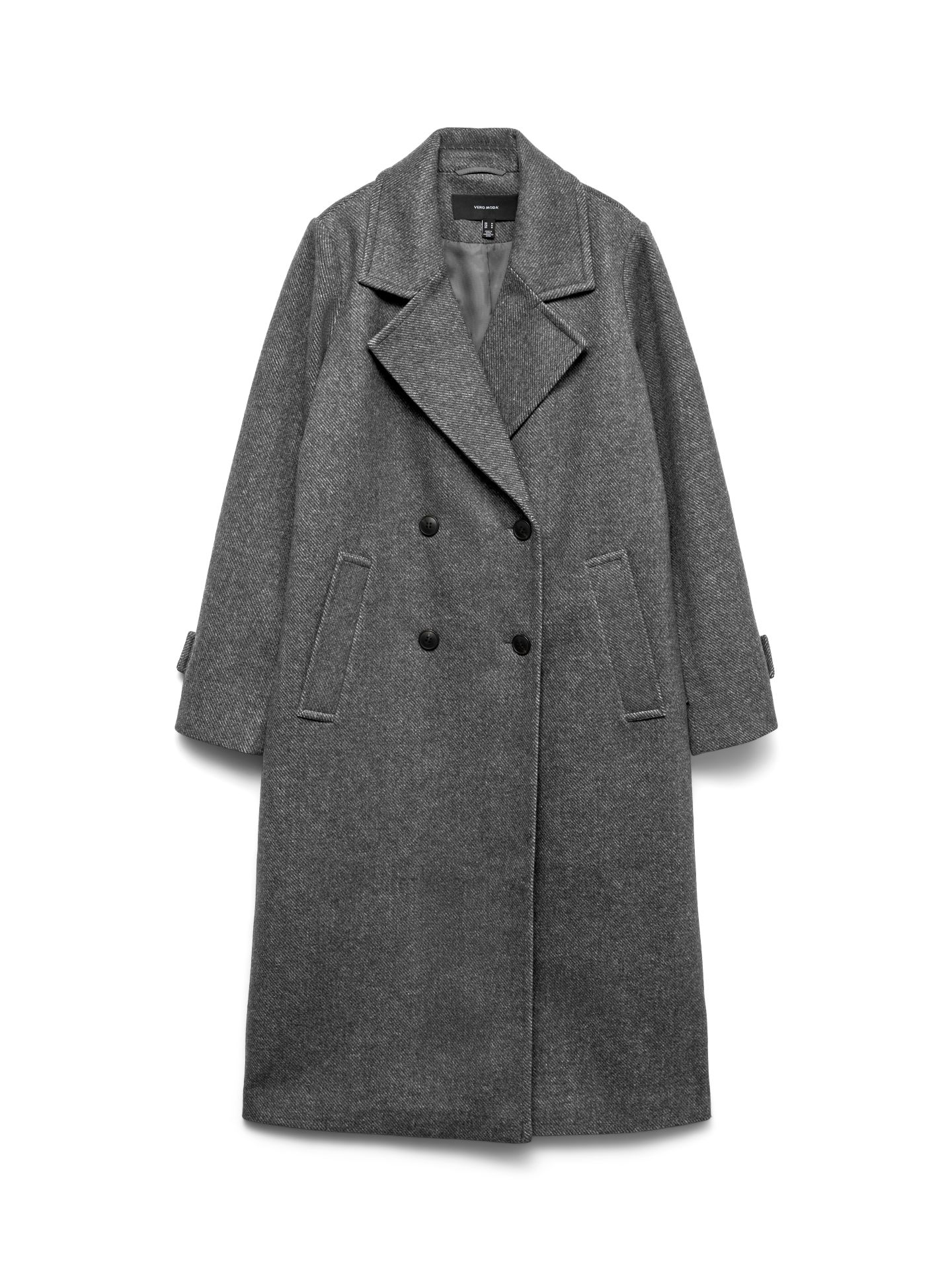 Vero Moda VMEVA LONG COAT NOOS Medium Grey Melange 00120114-EKA26011400002524