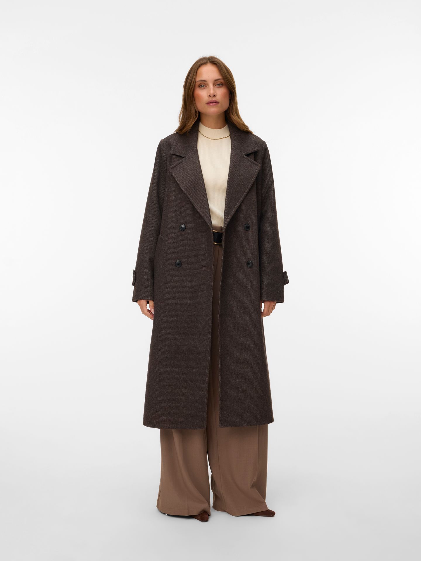 Vero Moda VMEVA LONG COAT NOOS Chocolate Torte/MELANGE 2900169702044