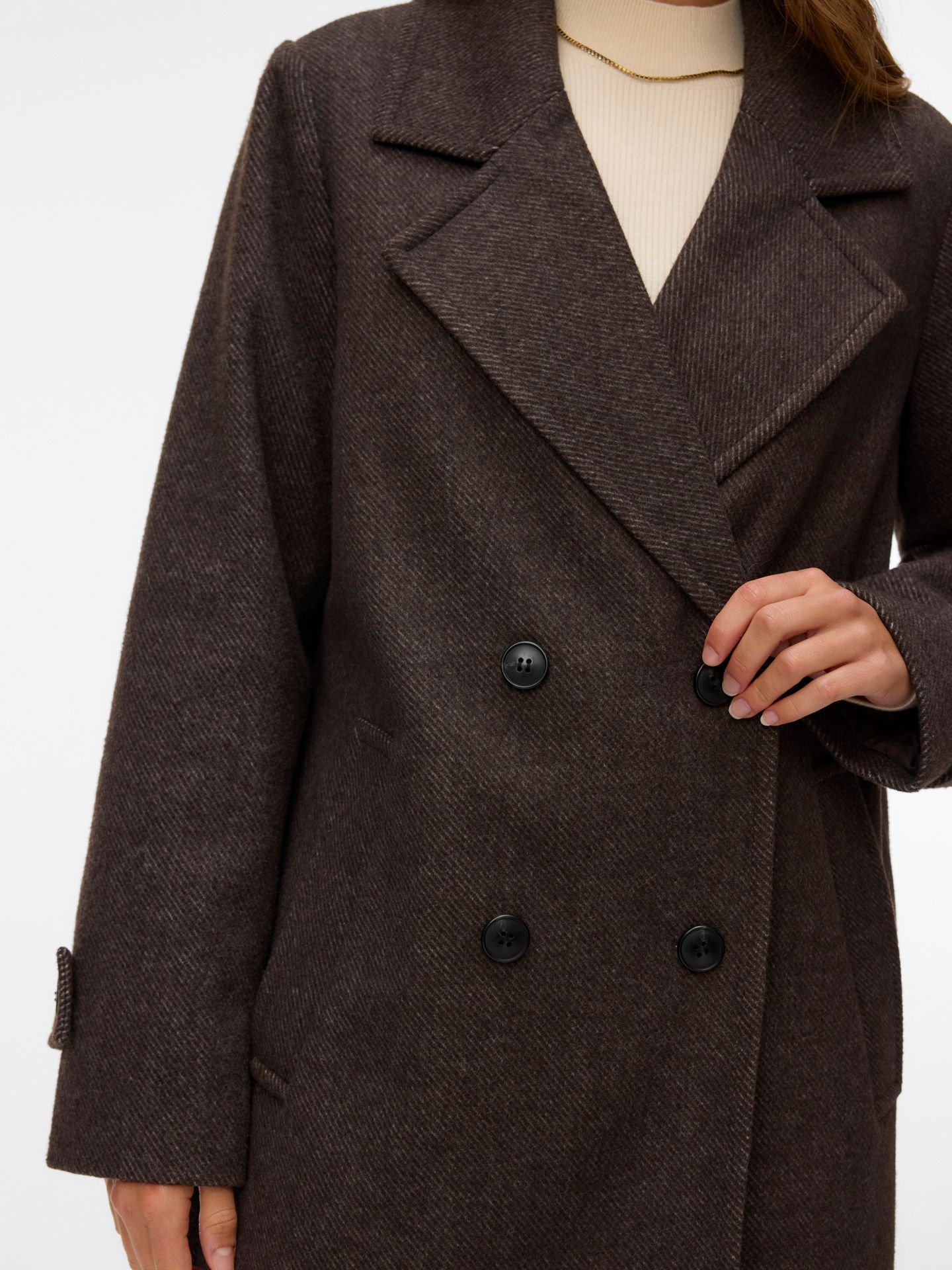Vero Moda VMEVA LONG COAT NOOS Chocolate Torte/MELANGE 2900169702044