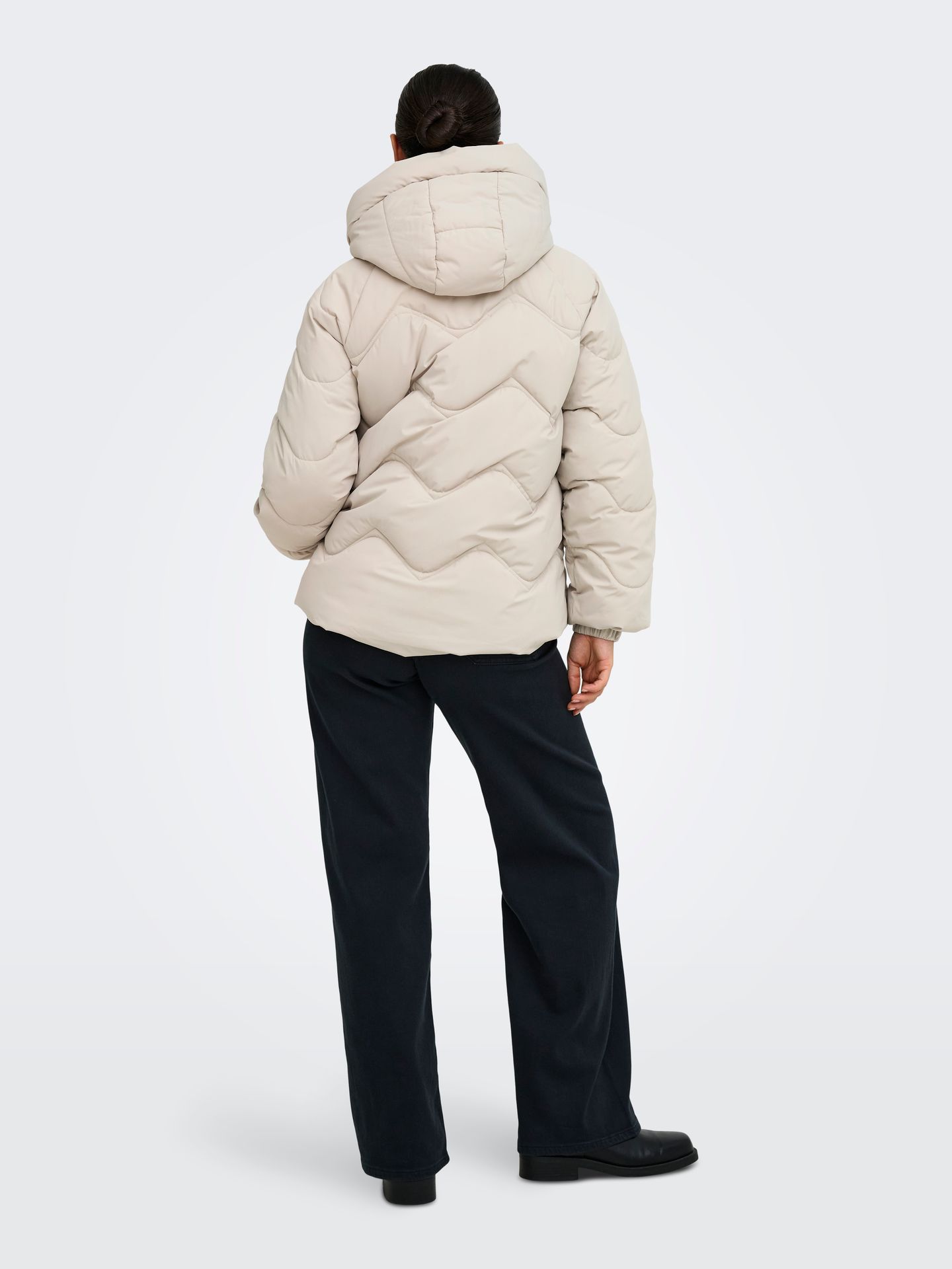 JDY JDYPOWER SHORT HOOD PUFFER OTW HAB Silver Lining 2900169703010