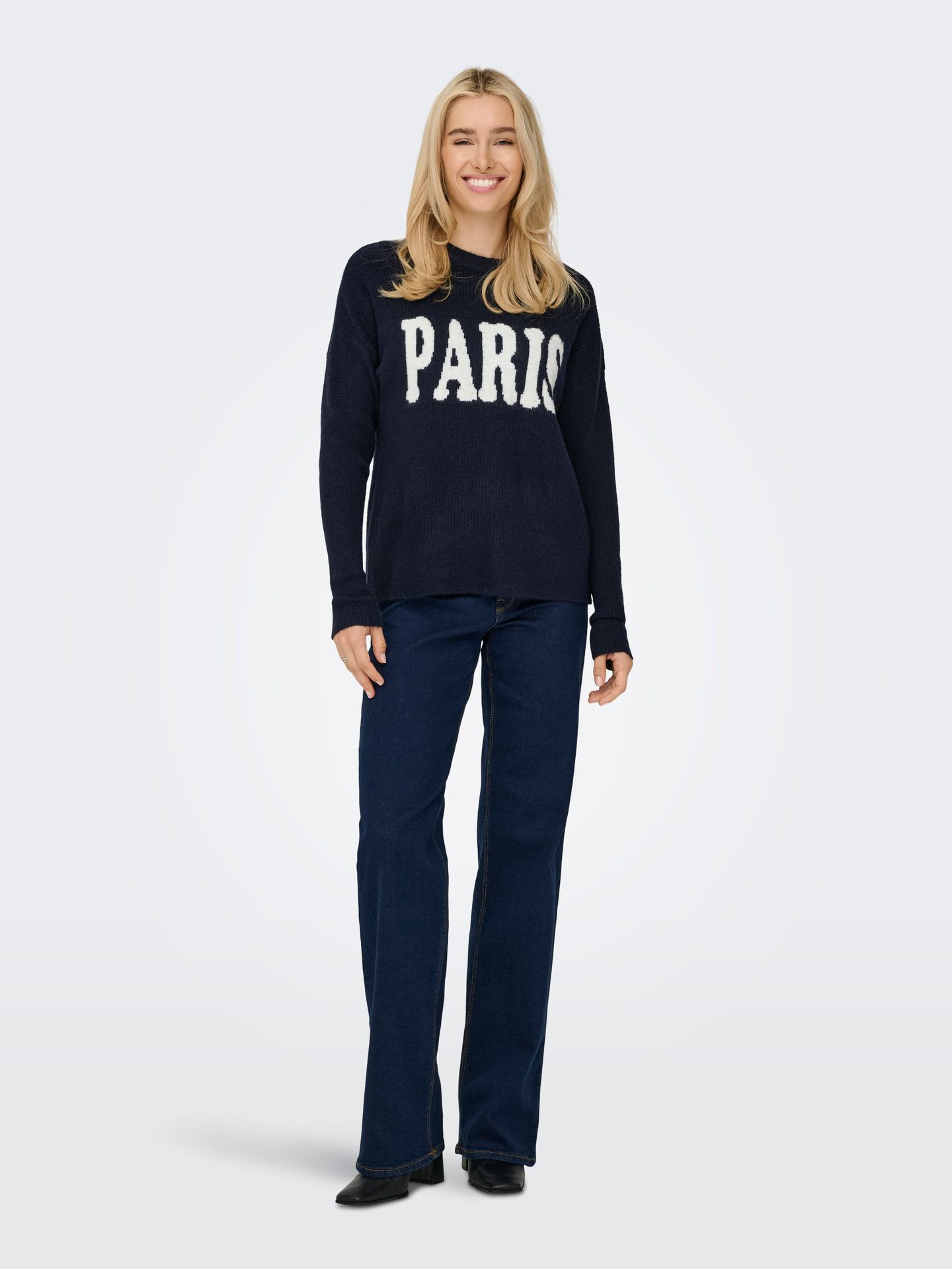 Only ONLJERICO L/S PULLOVER KNT NOOS Dark Navy/CD PARIS 2900169713019