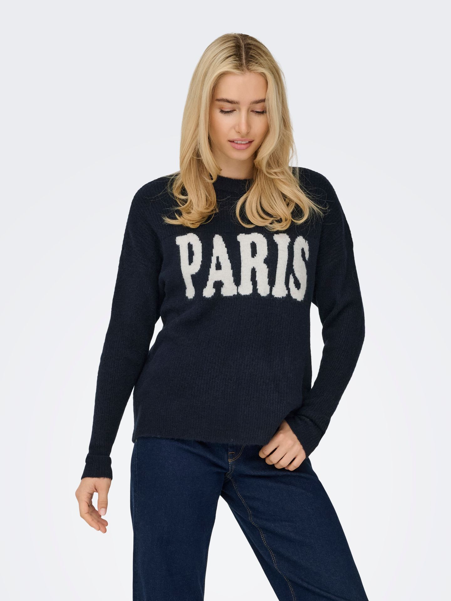 Only ONLJERICO L/S PULLOVER KNT NOOS Dark Navy/CD PARIS 2900169713019