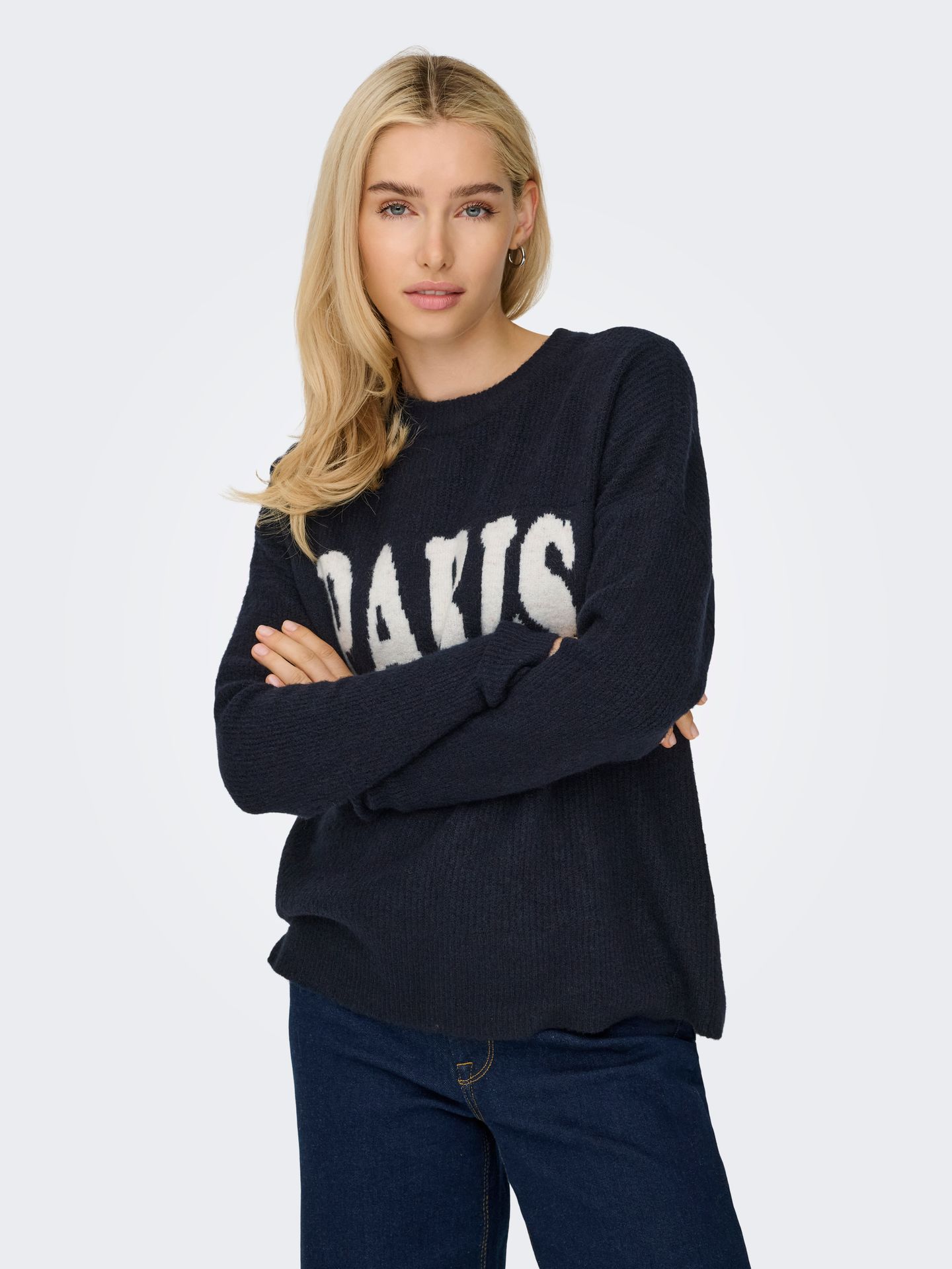 Only ONLJERICO L/S PULLOVER KNT NOOS Dark Navy/CD PARIS 2900169713019