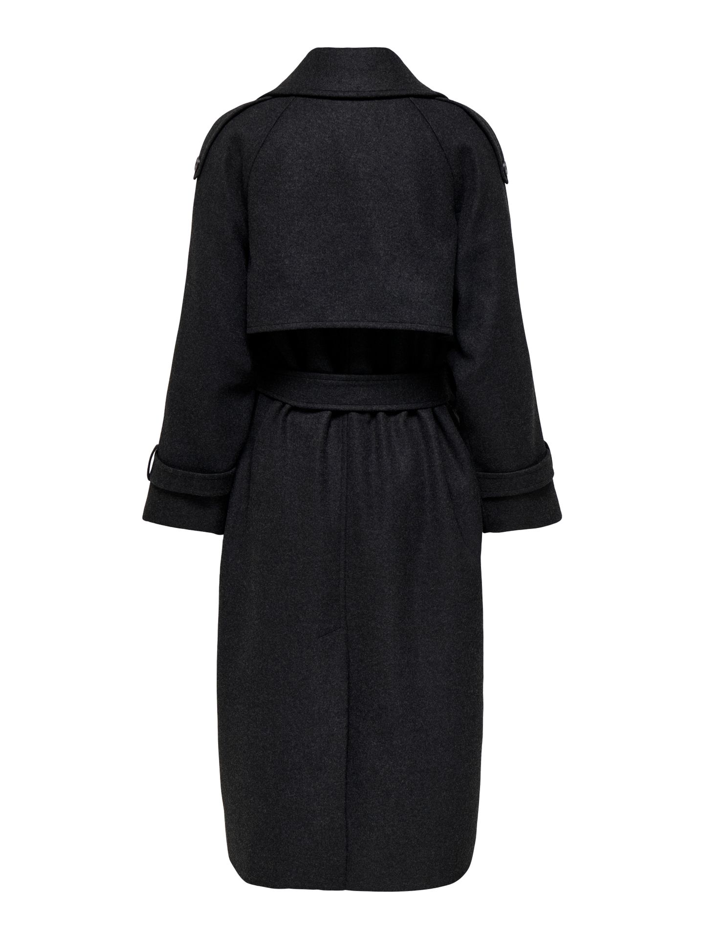 Only ONLDEAR-TRILLION LONG BELT COAT PNT Dark Grey Melange 00120120-EKA26011400000313