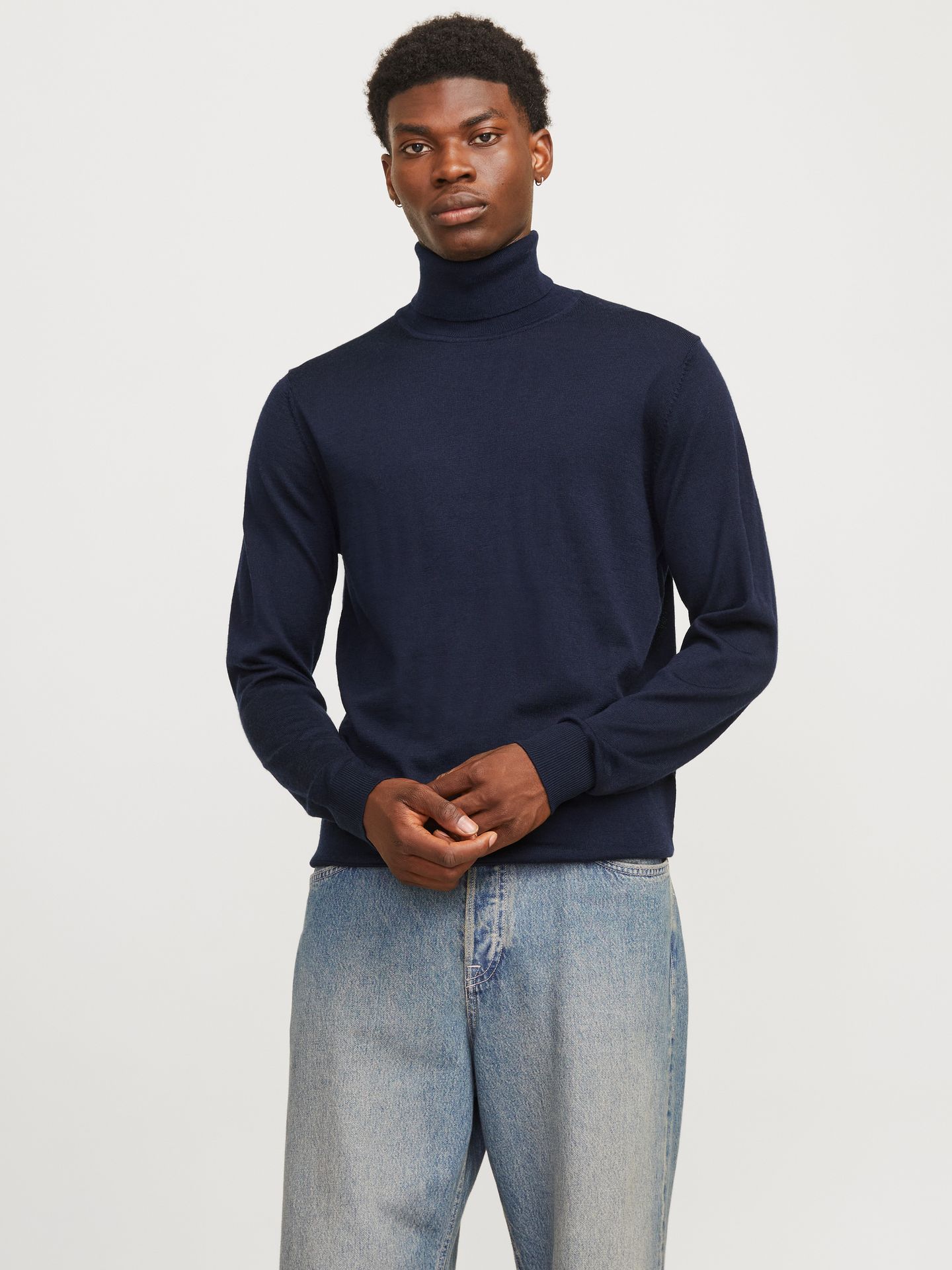 Jack & Jones JJMERINO KNIT ROLL NECK Night Sky 2900169743023