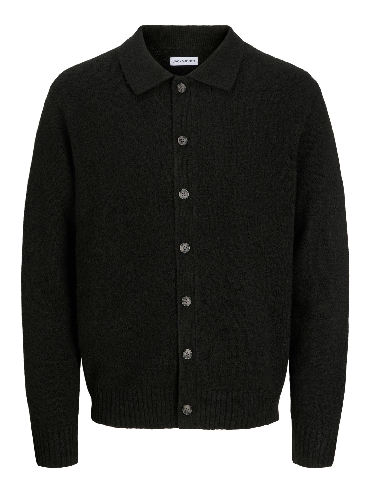 Jack & Jones JJESOHO OLLIE KNIT POLO CARDIGAN Black 00120127-EKA26011400000232
