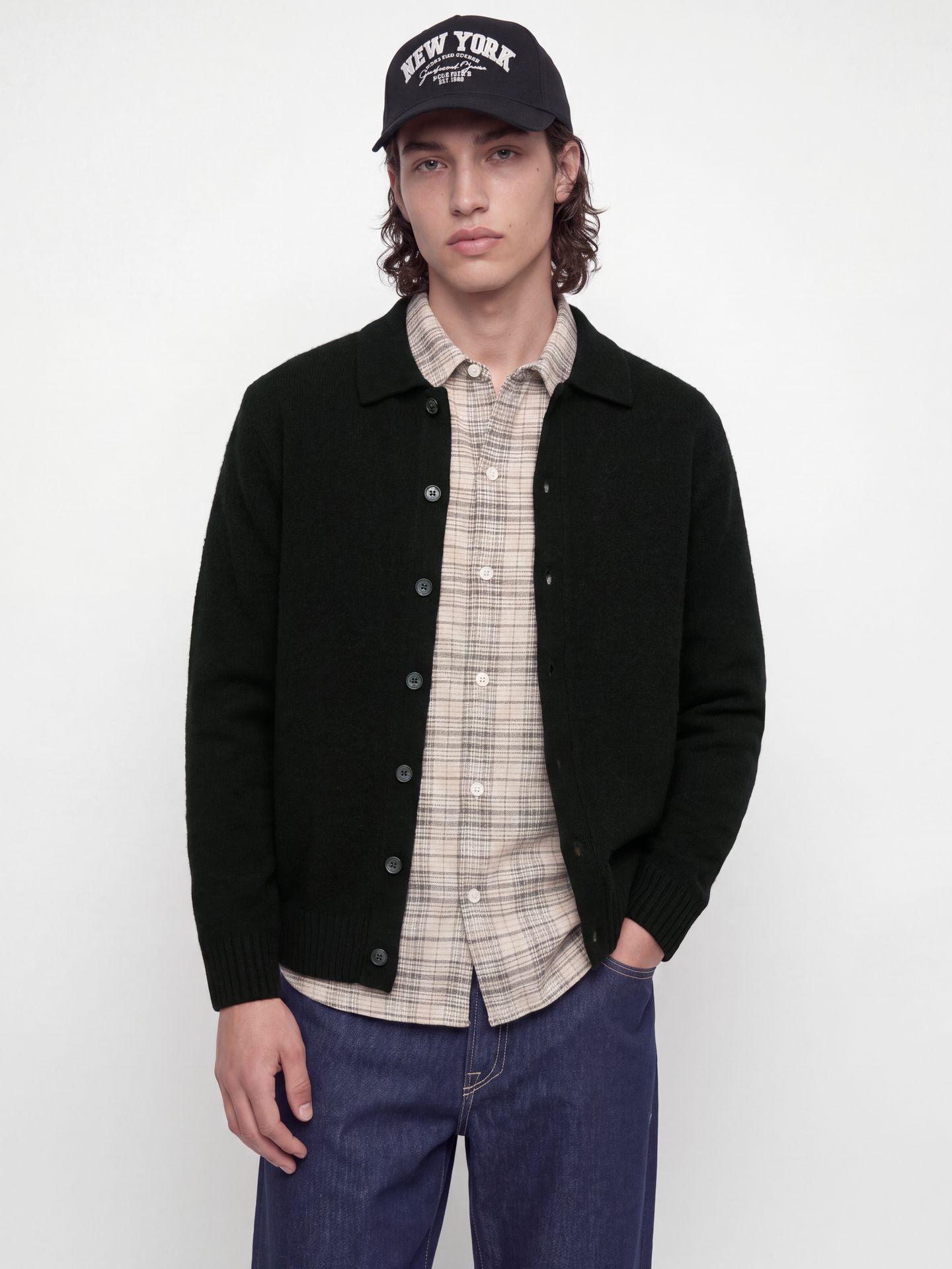 Jack & Jones JJESOHO OLLIE KNIT POLO CARDIGAN Black 00120127-EKA26011400000232