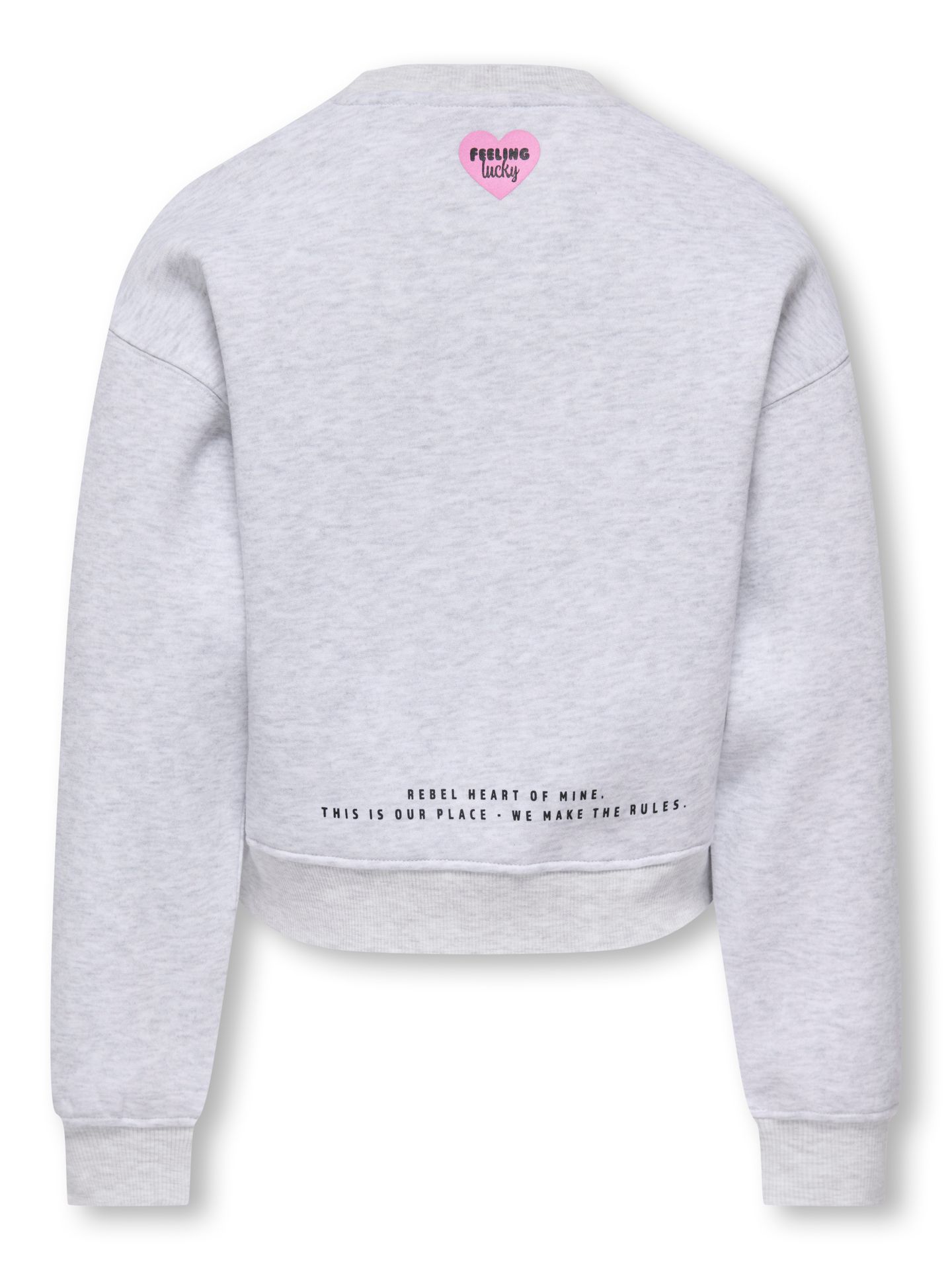 Only KOGHIMA L/S O-NECK PRINT SWT Light Grey Melange/Soho 00120128-EKA26011400000516