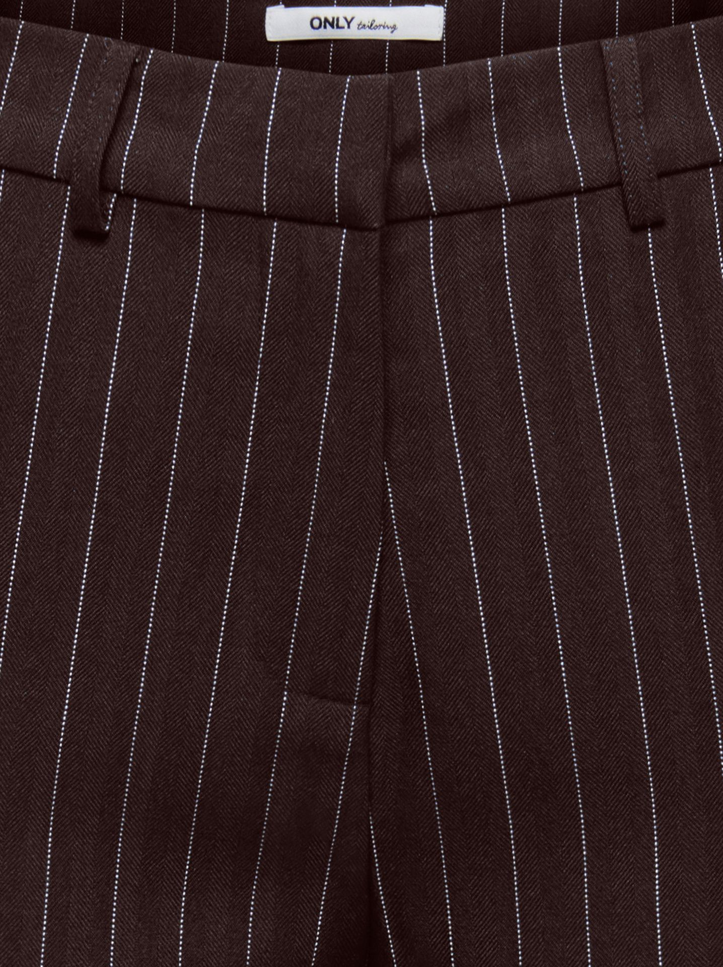 Only ONLALINE HW STR PINSTRIPE PANT TLR Chocolate Torte/CLOUD DANCER 00120150-EKA26011400003528