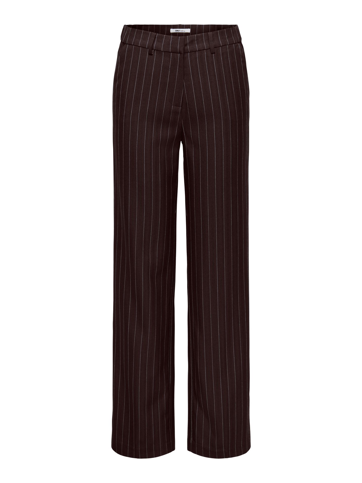 Only ONLALINE HW STR PINSTRIPE PANT TLR Chocolate Torte/CLOUD DANCER 2900169779053