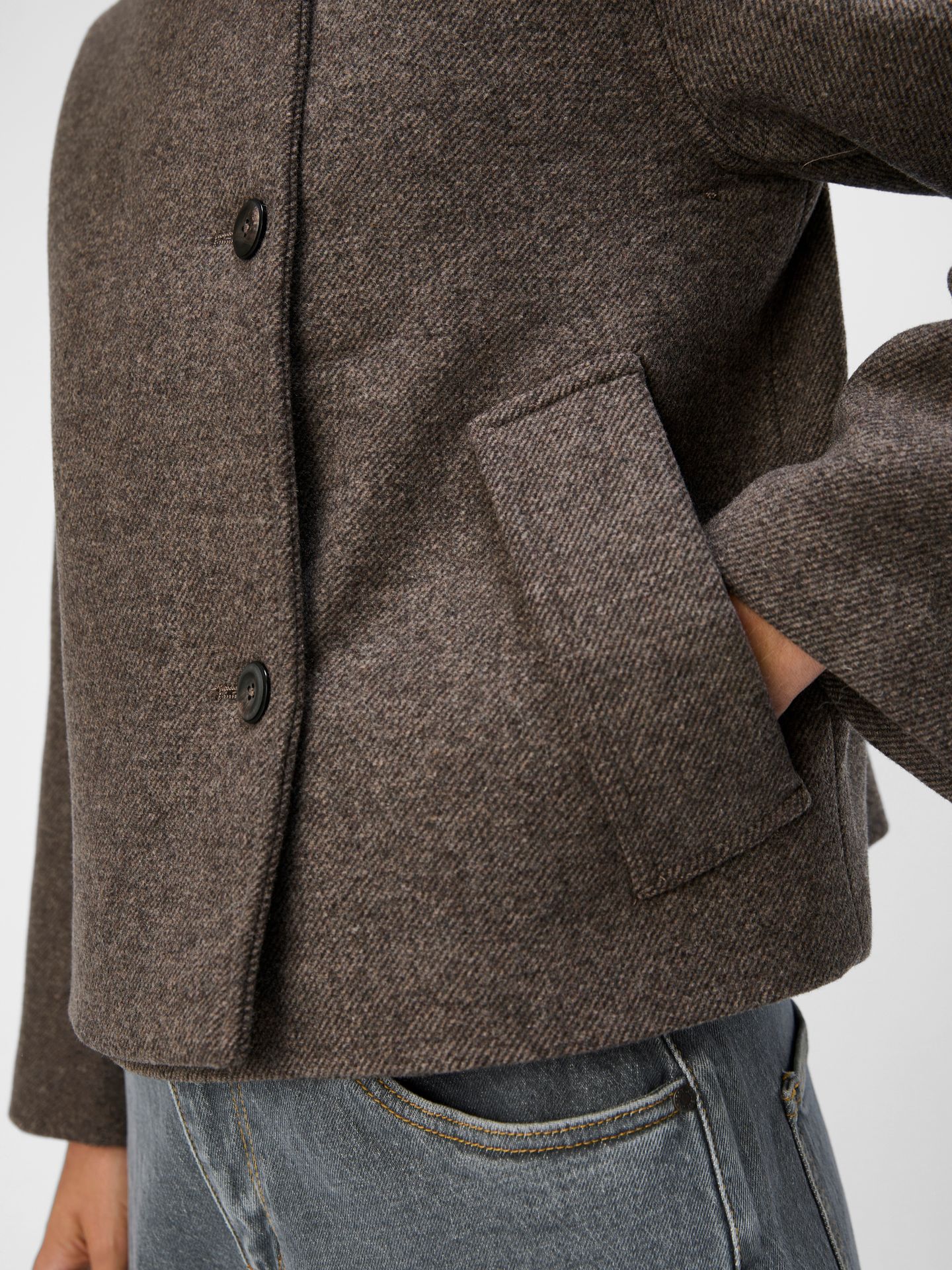 Object OBJRIKI RE SHORT JACKET NOOS Morel/Black 2900169780059