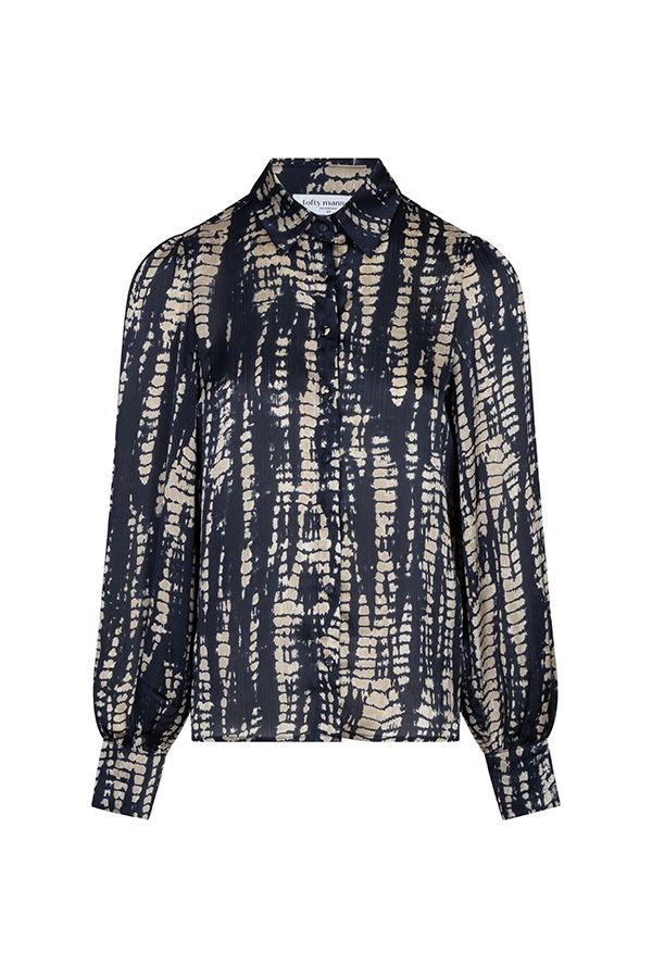 Lofty Manner Blouse Ira - Straight Marble 410 dark blue 00120152-EKA26013300000096