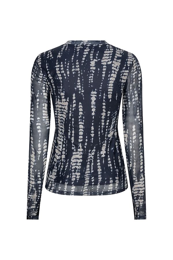Lofty Manner Top Iniko - Abstract Mesh 410 dark blue 2900169784040