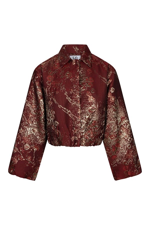 Lofty Manner Jacket Inea - Balloon Jacquard 257 brick red 00120161-EKA26013300000098