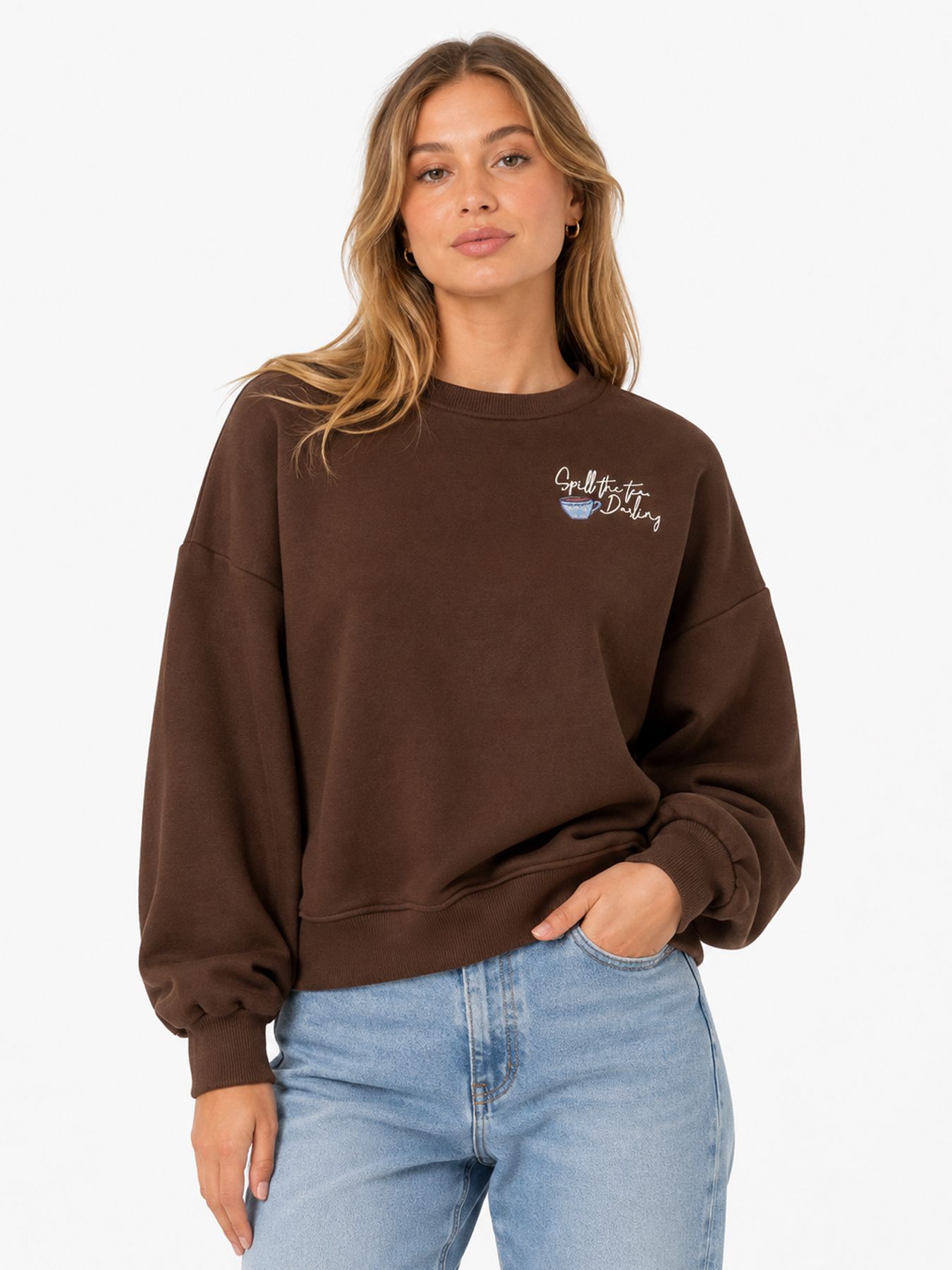 Ydence Sweater spill the sea Brown 00120170-769