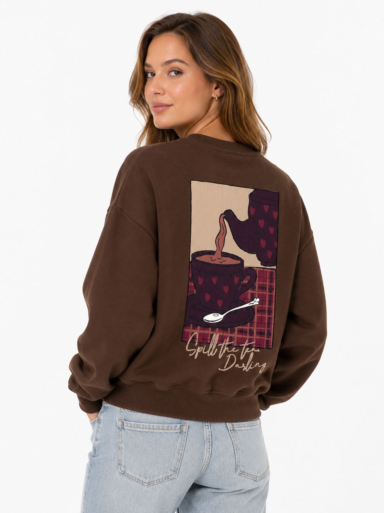 Ydence Sweater spill the sea Brown 2900169802034