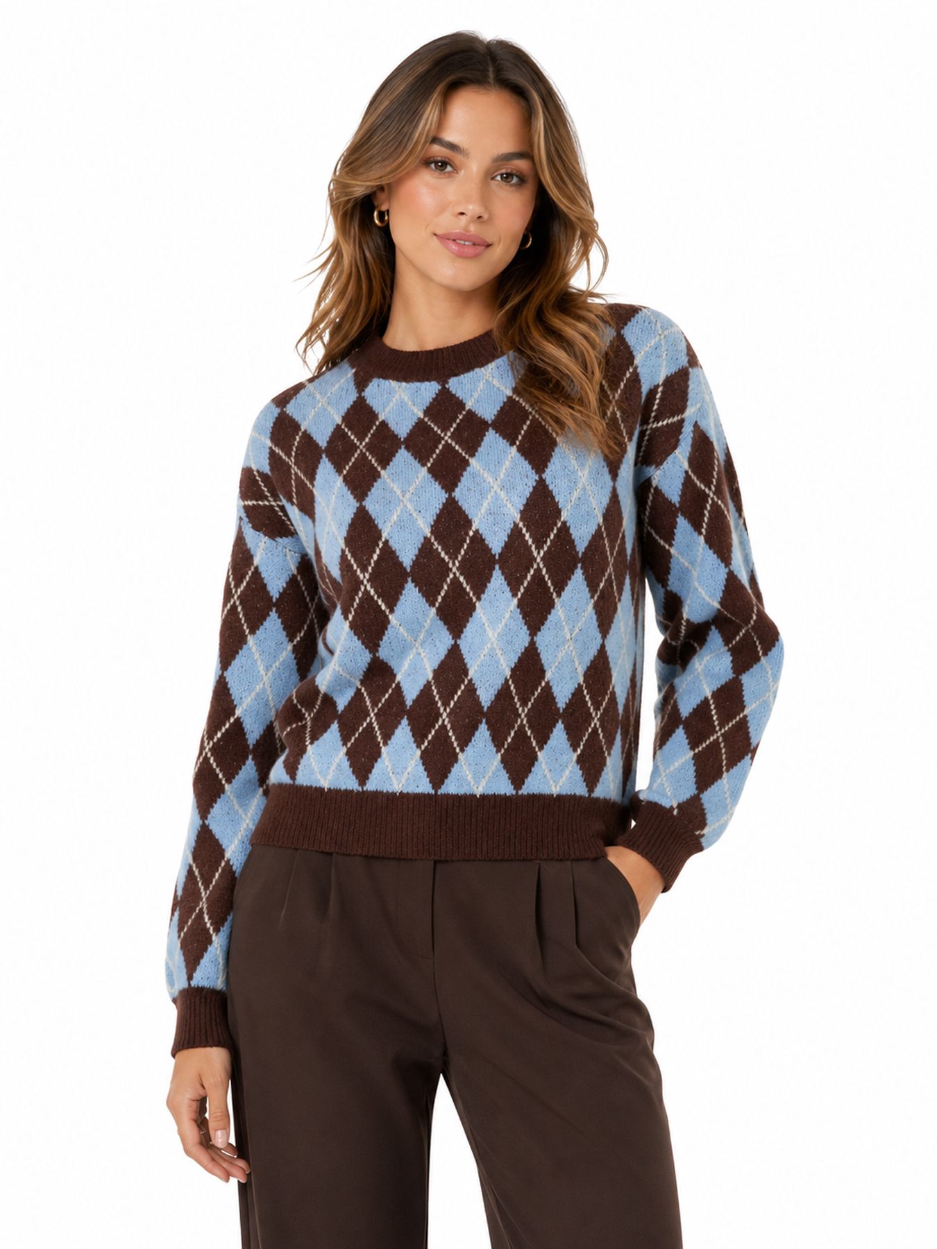 Ydence Knitted sweater Delilah Light Blue 00120172-LB