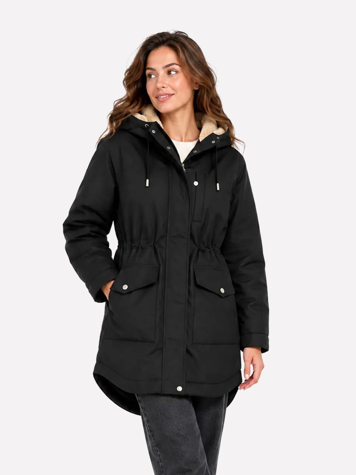 JDY JDYVALENCIA PARKA COAT OTW SIJ NOOS Black/LEO AOP 00120187-EKA26011400000044