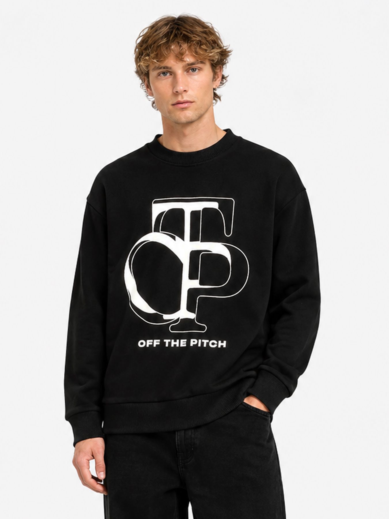Off The Pitch Symbol zip hood Black 00120190-BLC