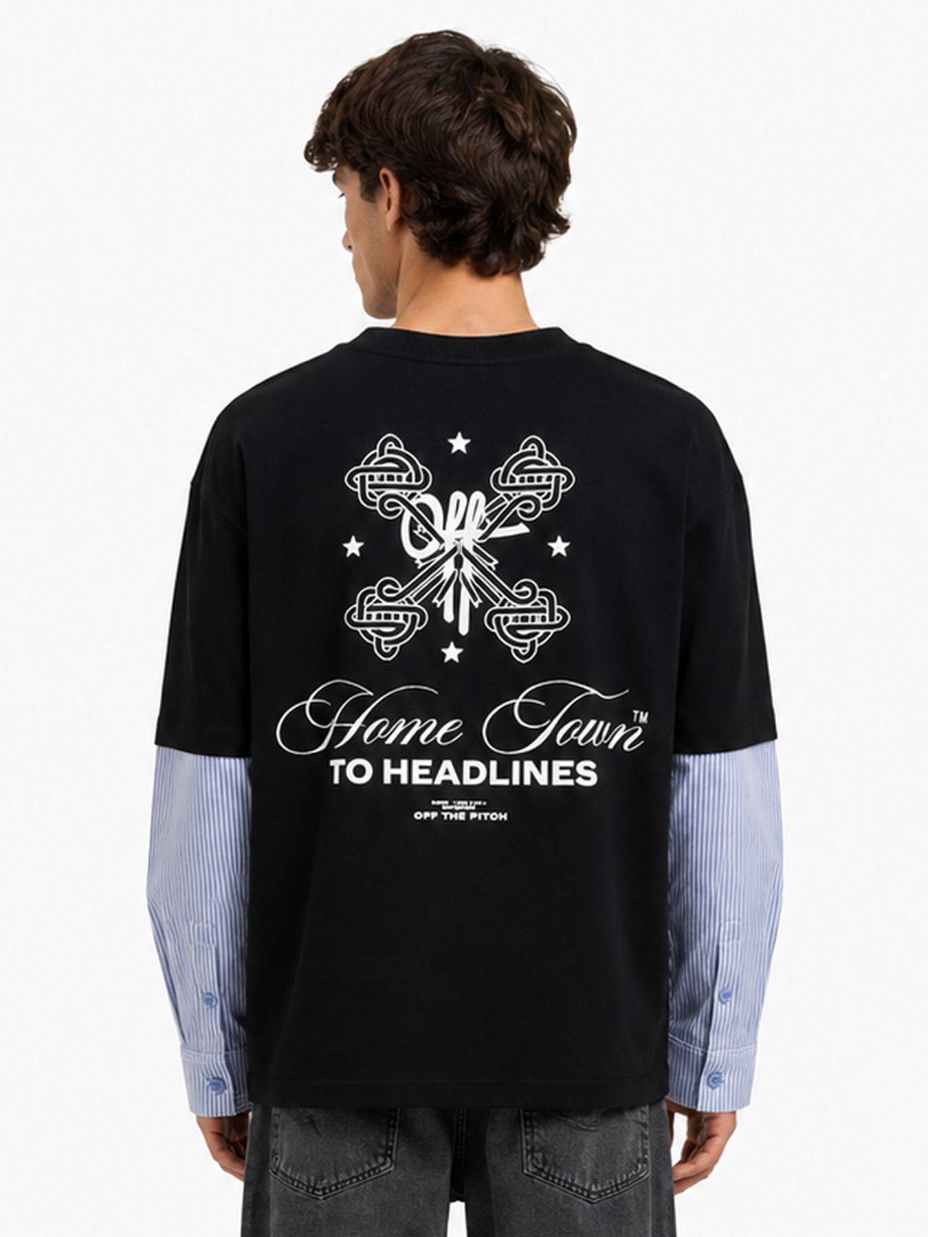 Off The Pitch Home town layered loose fit Black 00120191-999