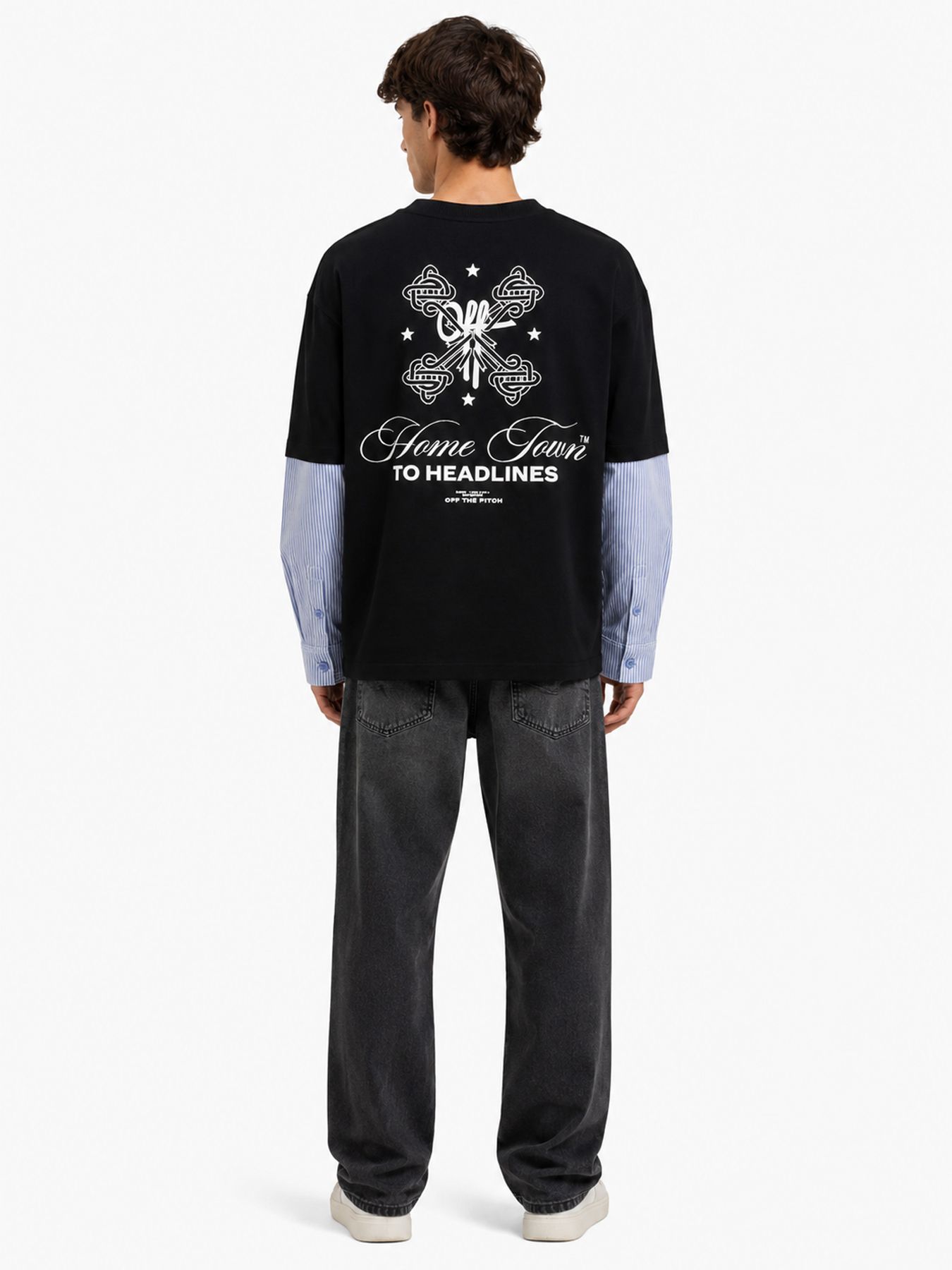 Off The Pitch Home town layered loose fit Black 2900169824074